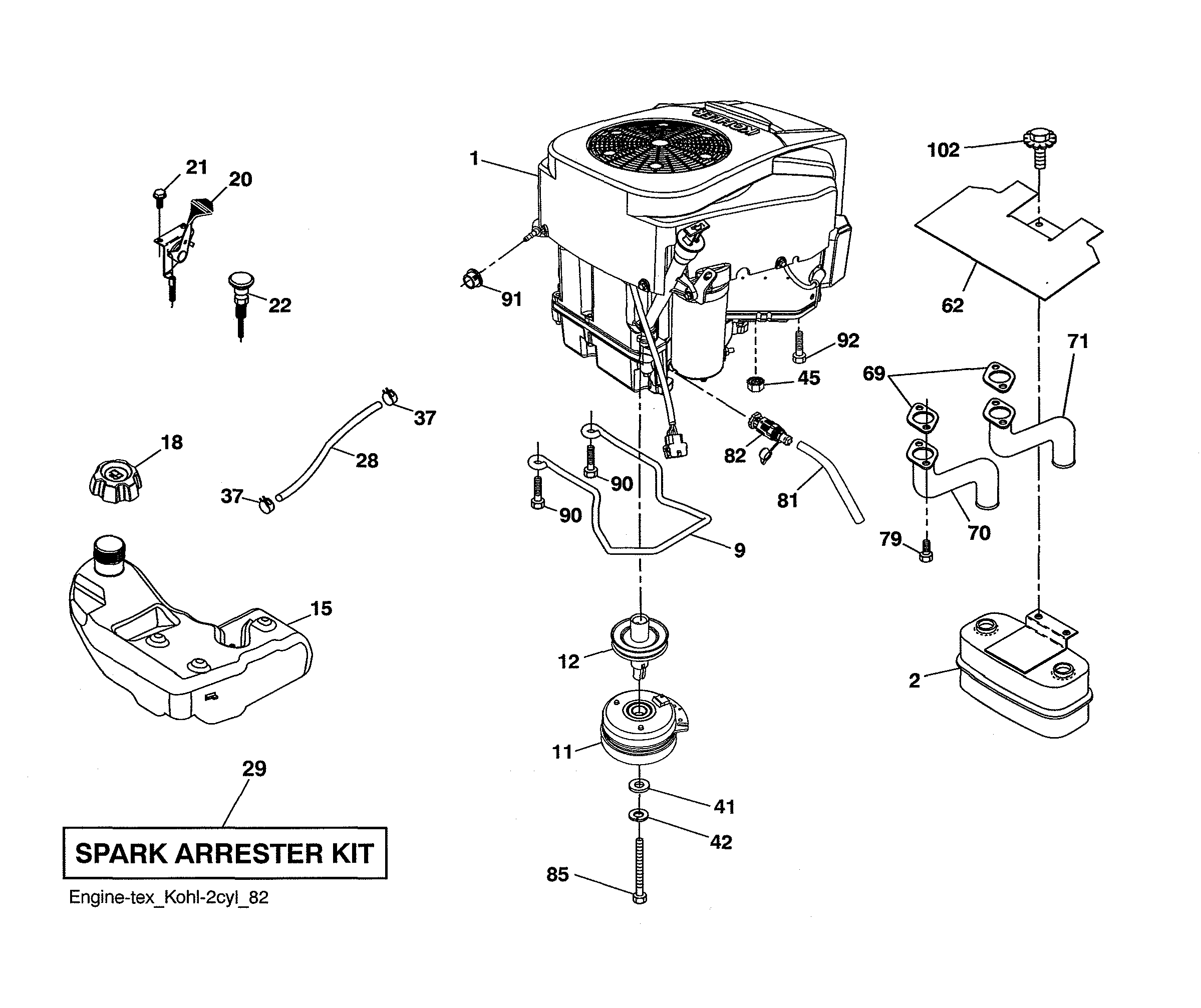 Husqvarna 96043027300 engine diagram