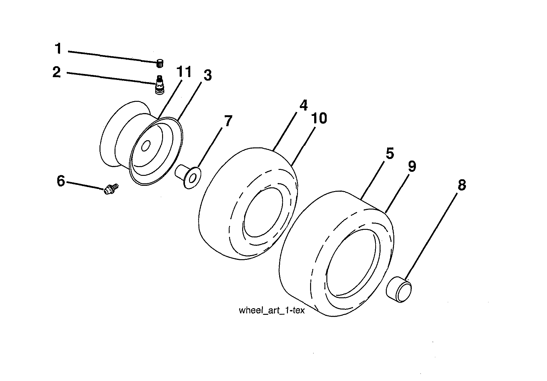 Husqvarna 96043027300 wheels & tires diagram