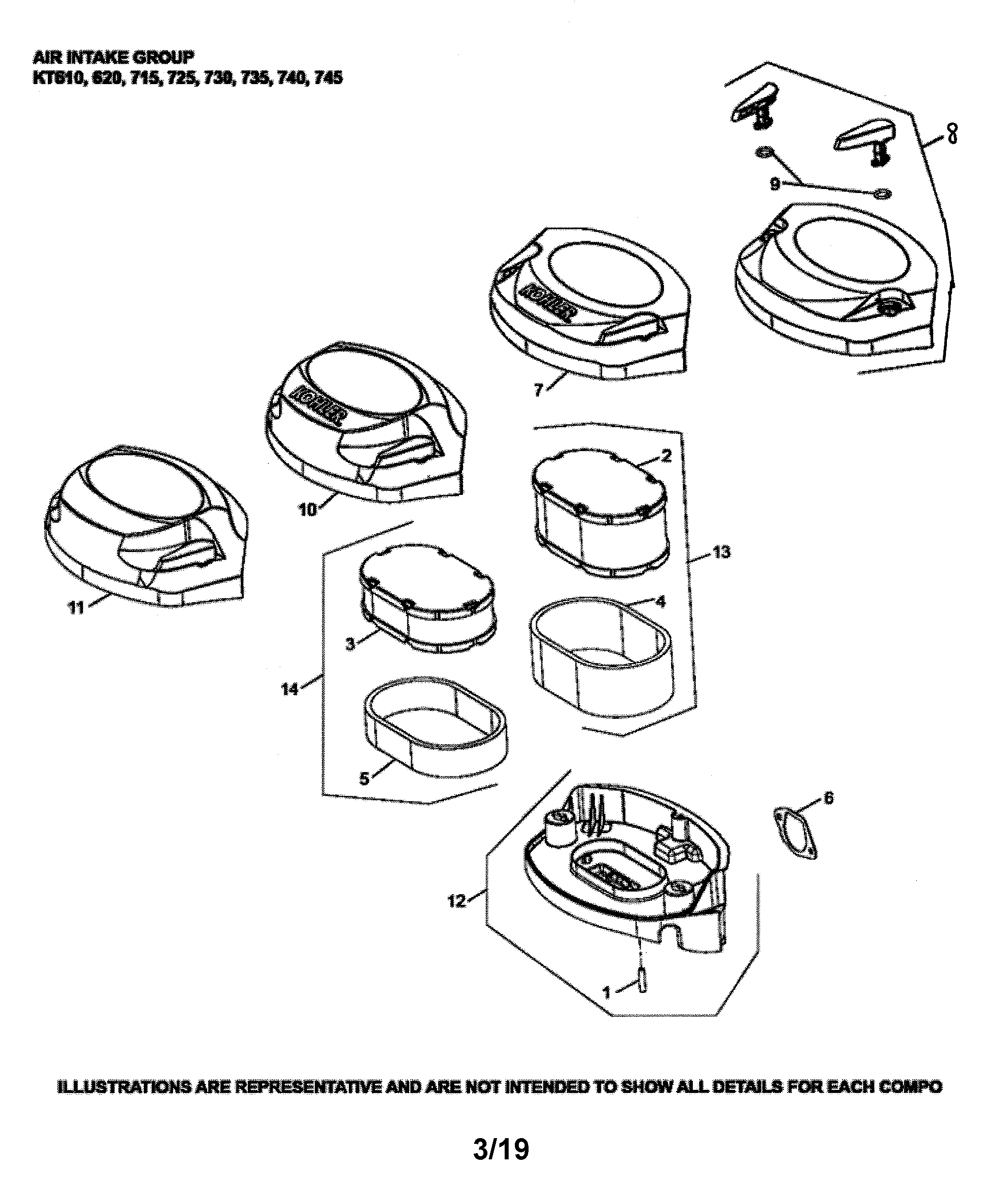 Husqvarna LGT48DXL-96043026000 air intake diagram