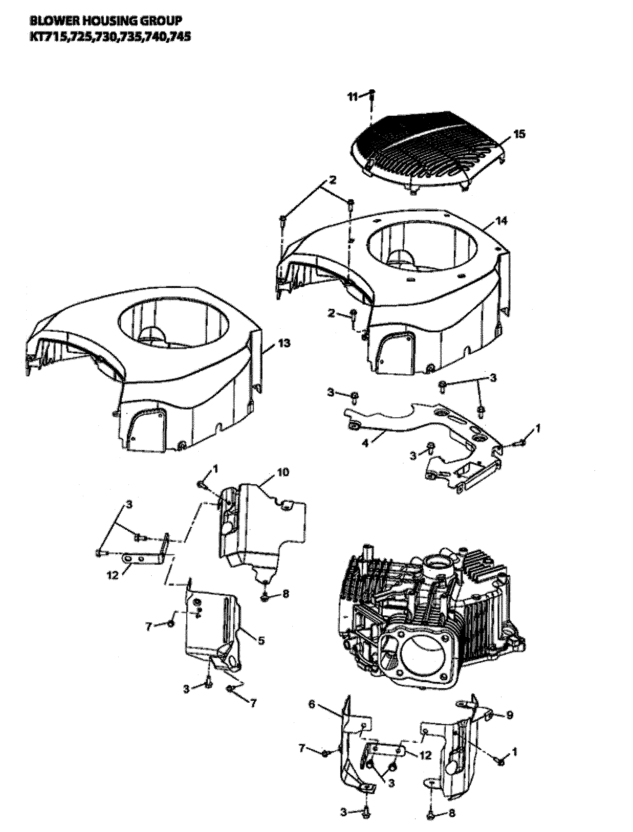 Husqvarna LGT48DXL-96043026000 blower housing diagram
