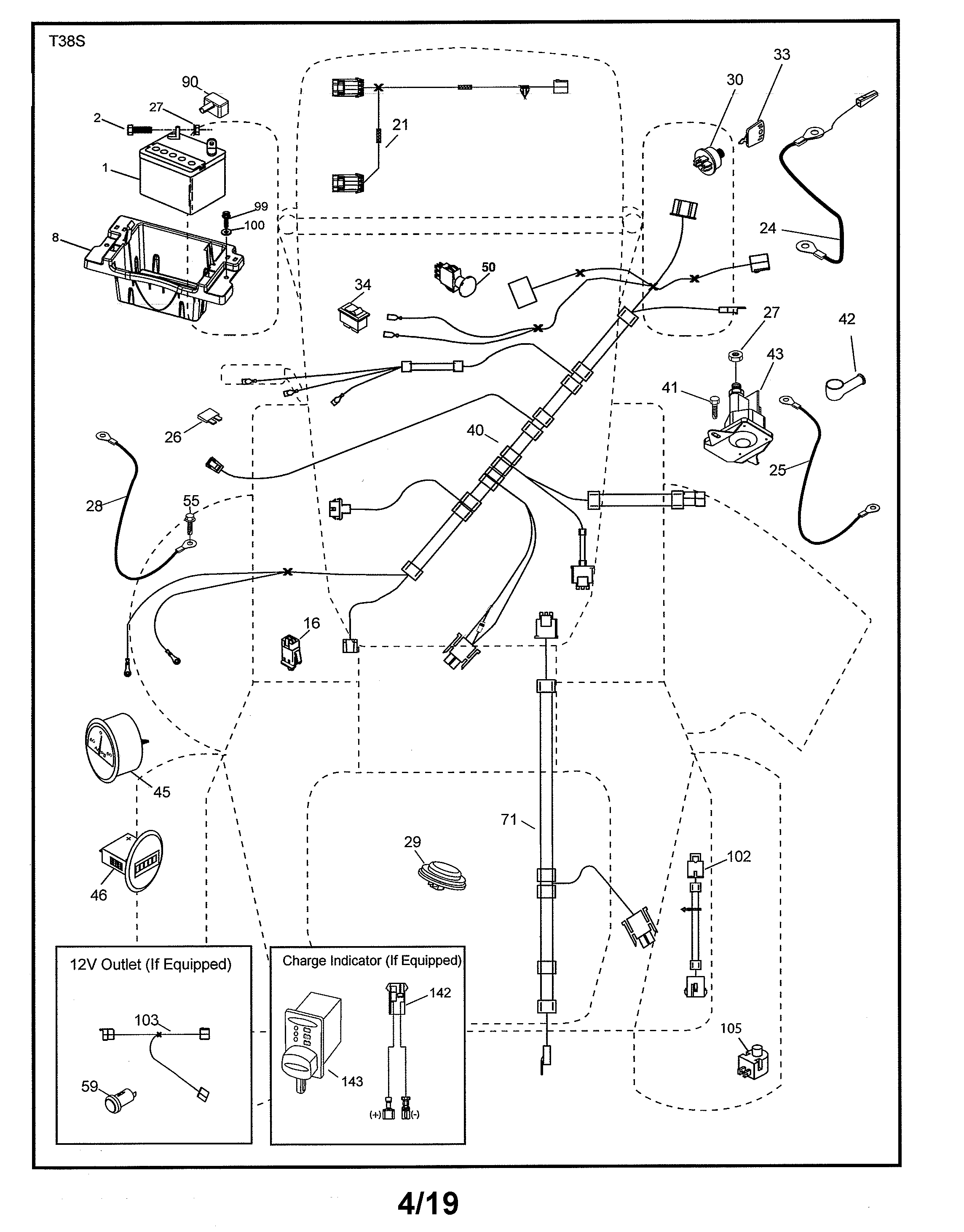 Husqvarna 96043028100 electrical diagram
