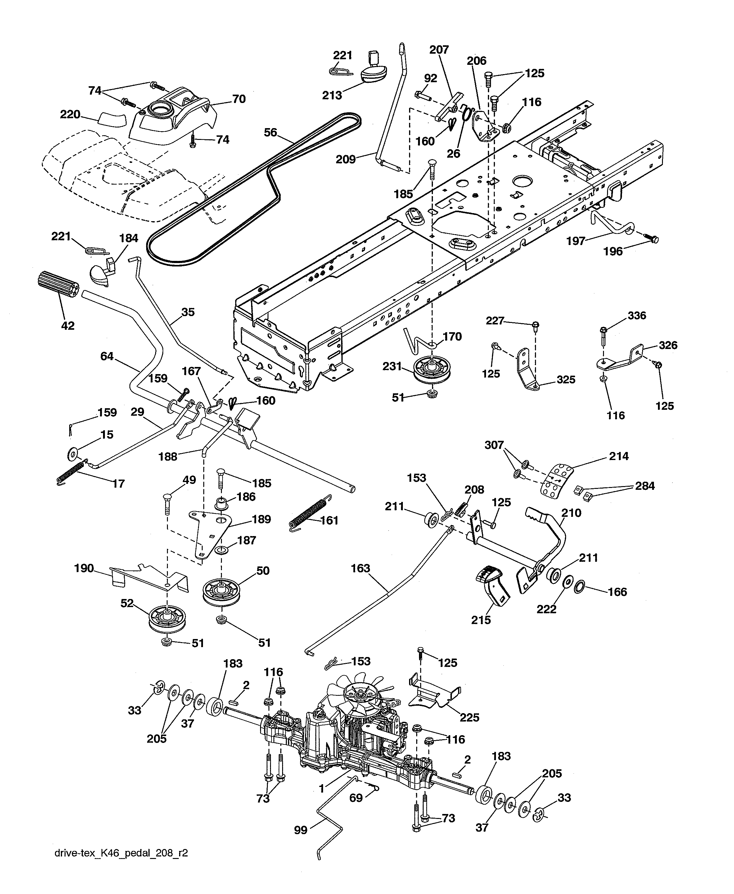 Husqvarna 96043028100 drive diagram