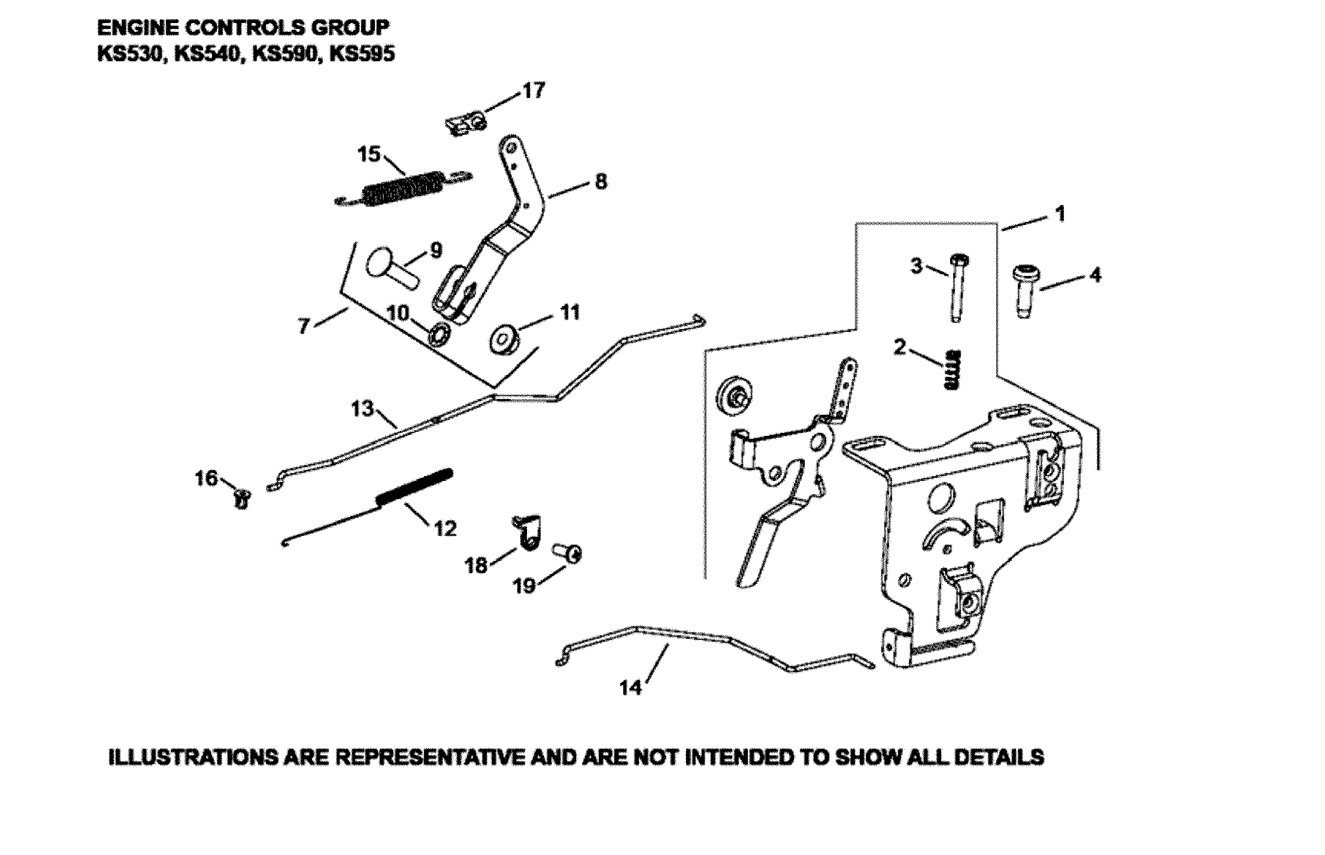 Husqvarna 96041039300 engine controls diagram