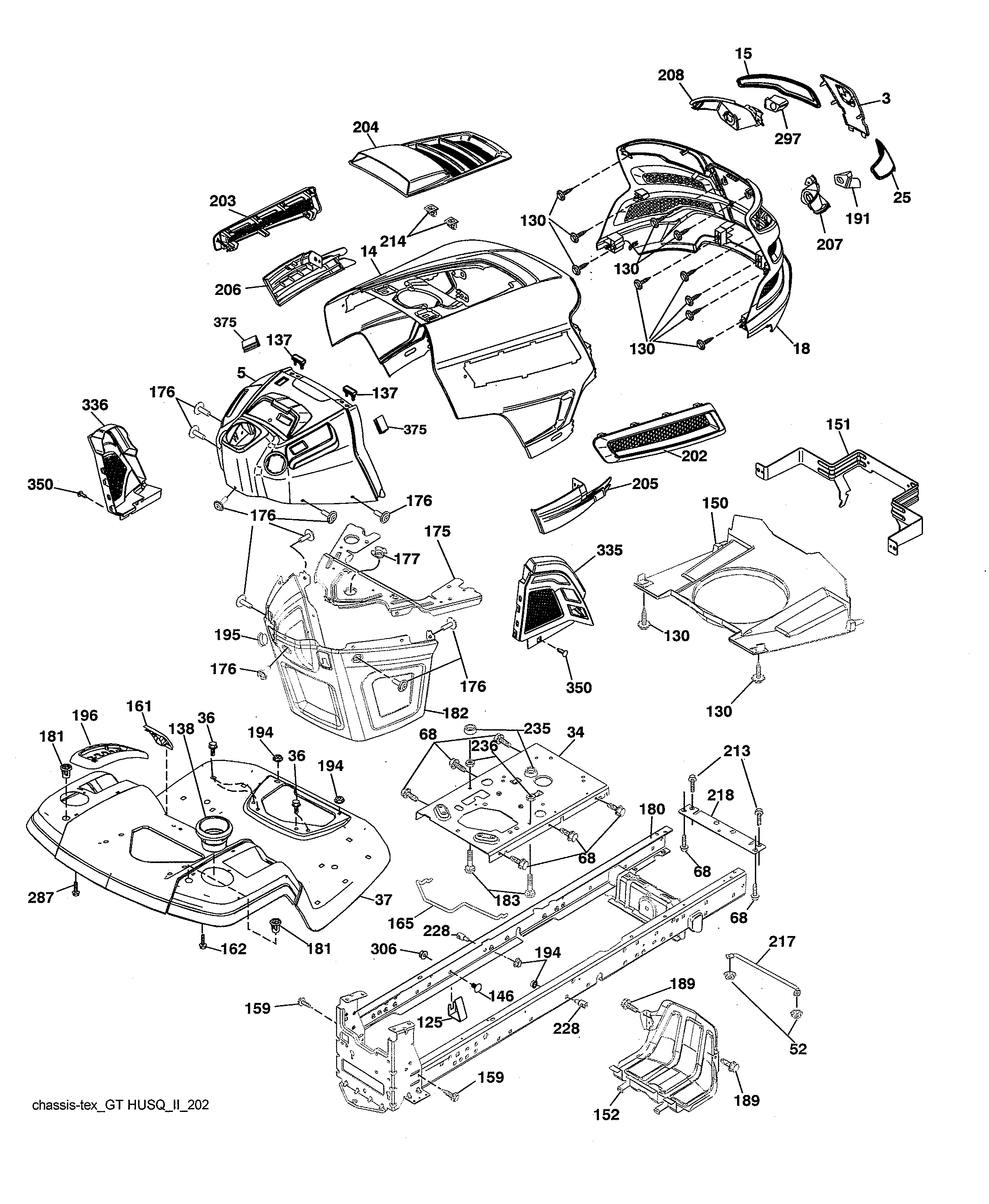 Husqvarna 96043027100 chassis diagram