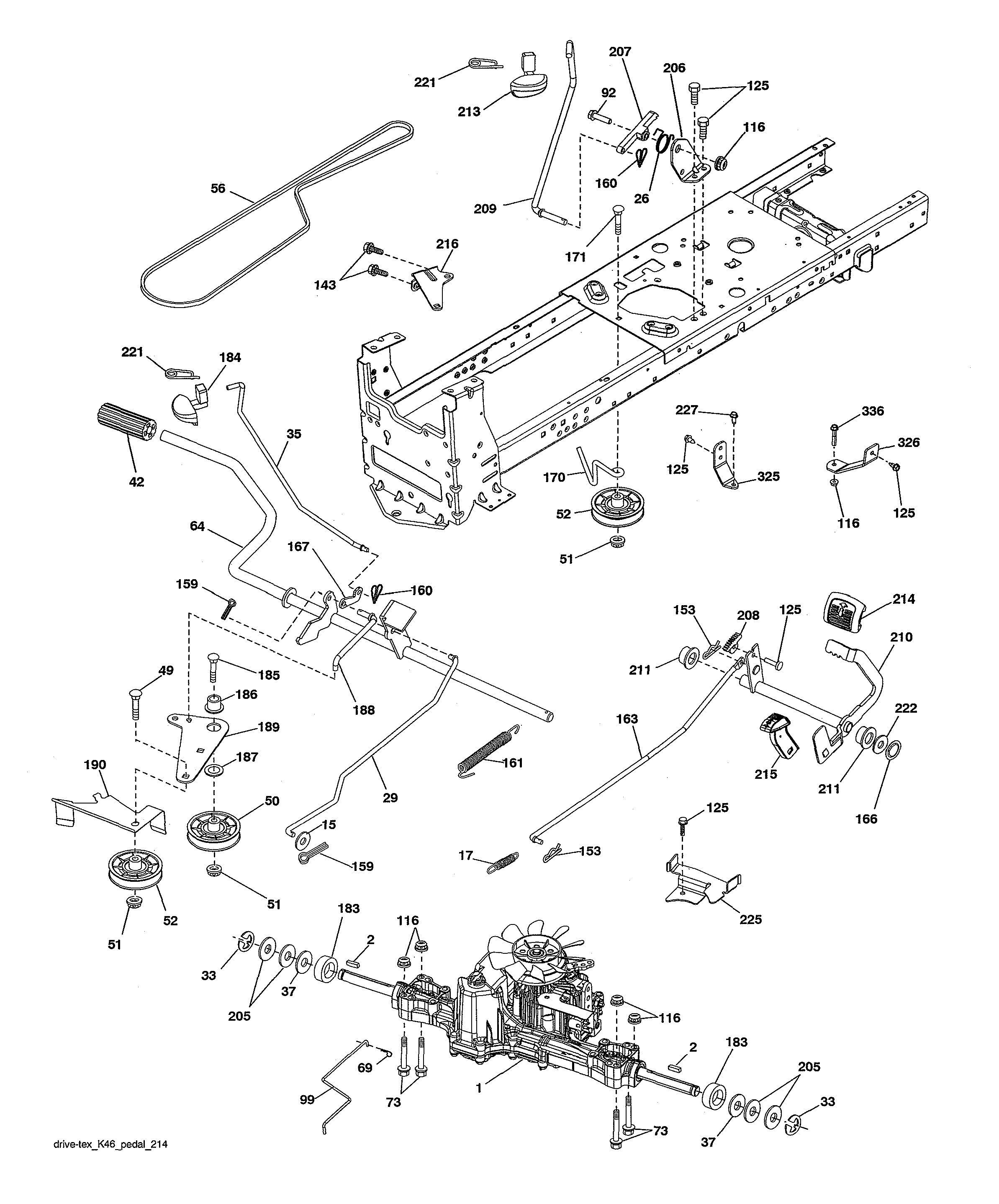 Husqvarna 96043027100 drive diagram