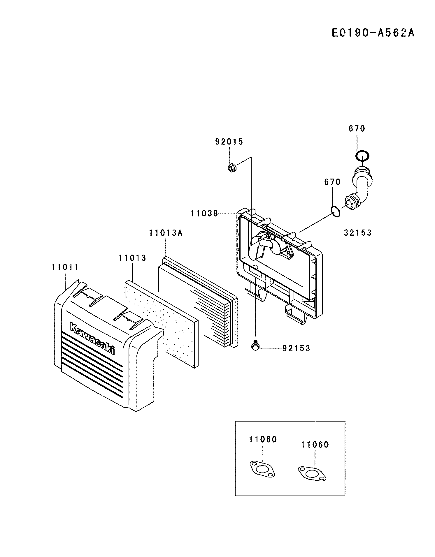 Husqvarna 96013000101 air filter/muffler diagram