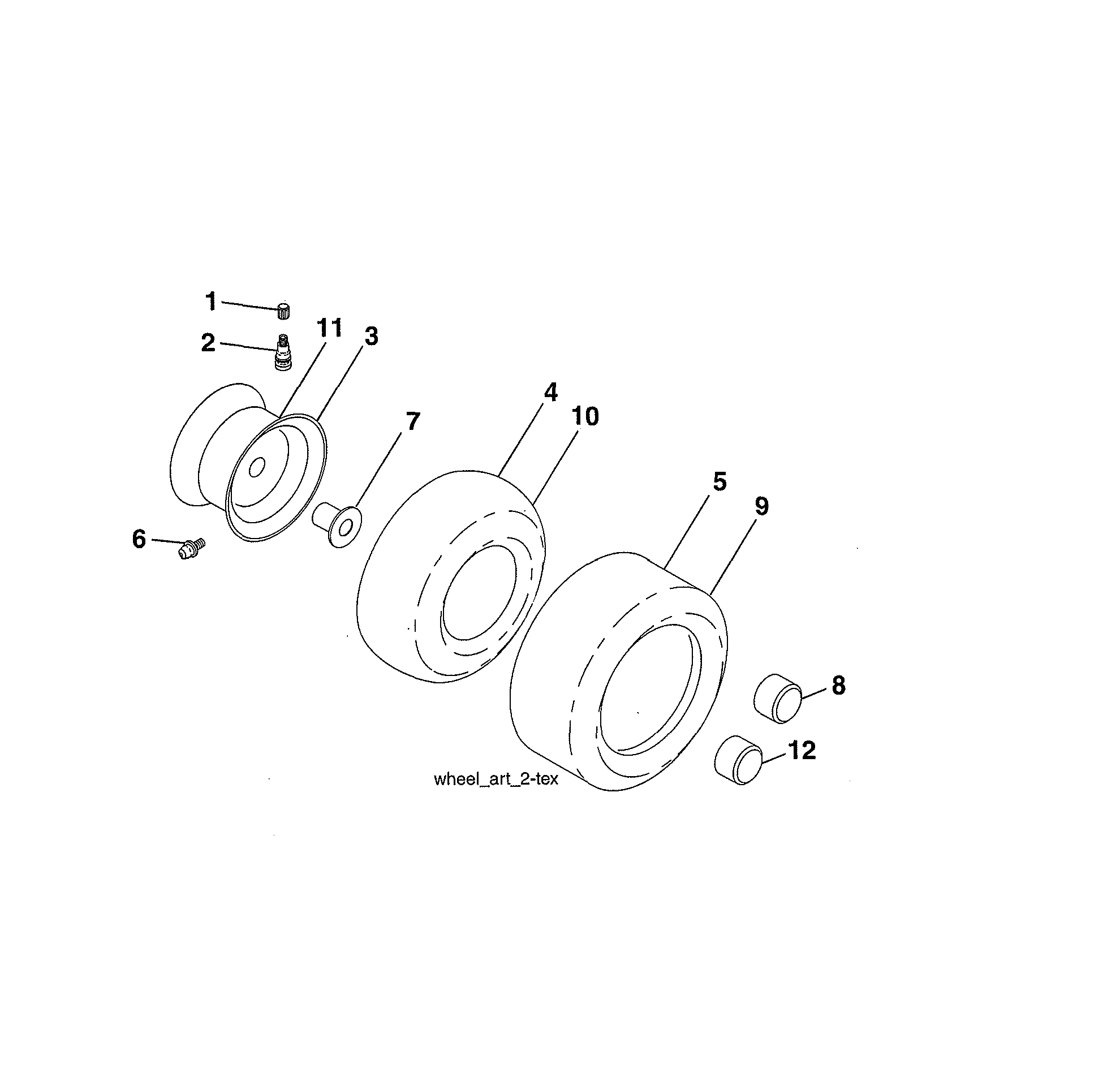 Husqvarna TS354X-96043029500 wheels & tires diagram