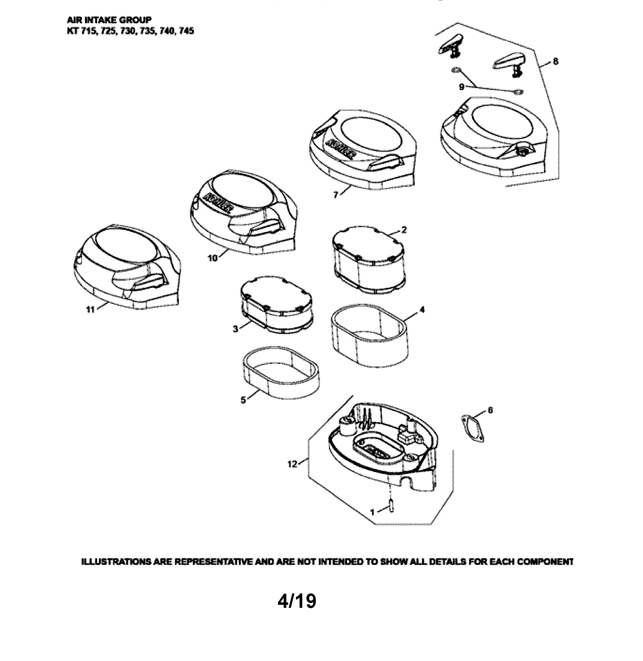 Husqvarna TS354X-96043029500 air intake diagram
