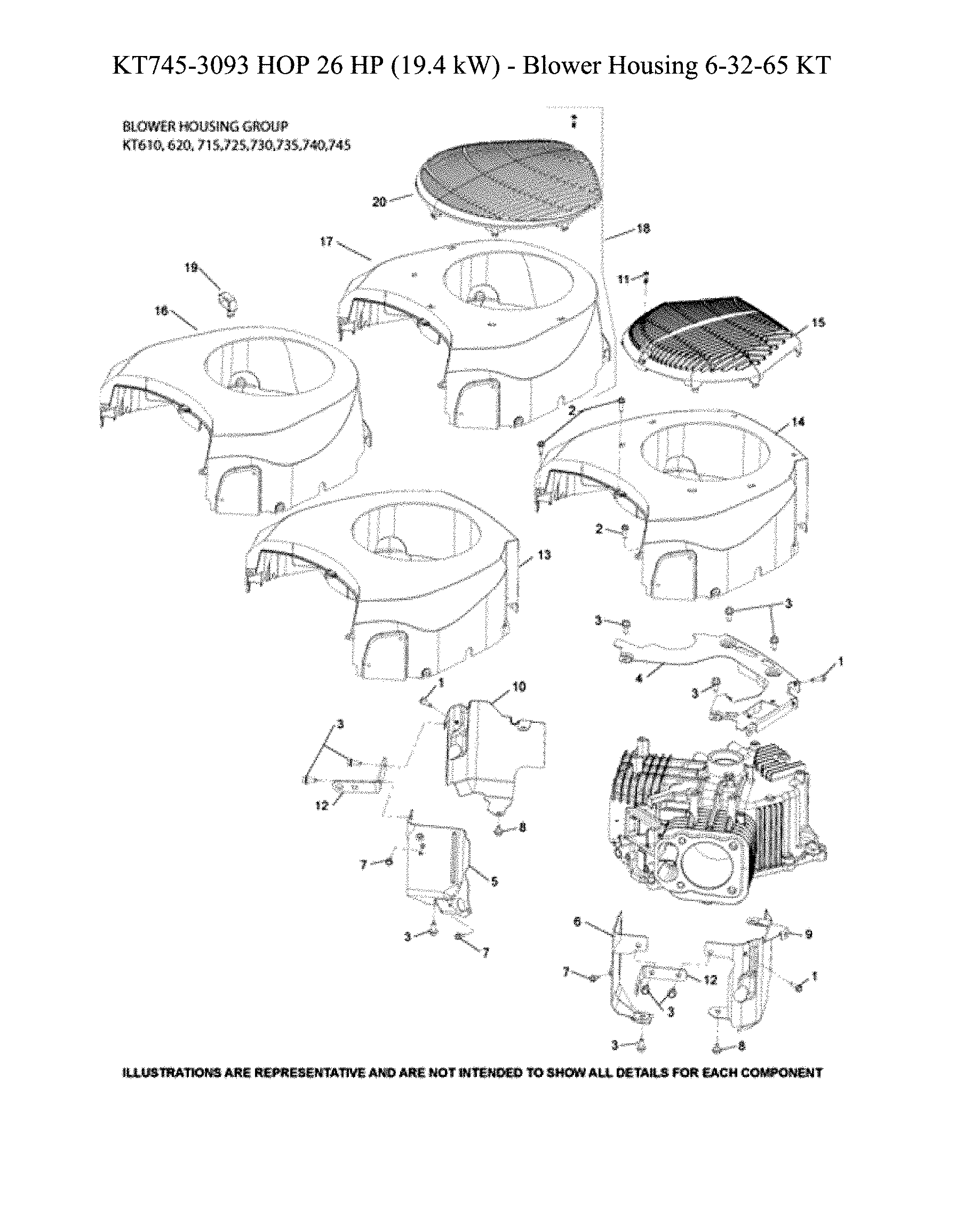 Husqvarna TS354X-96043029500 blower housing diagram