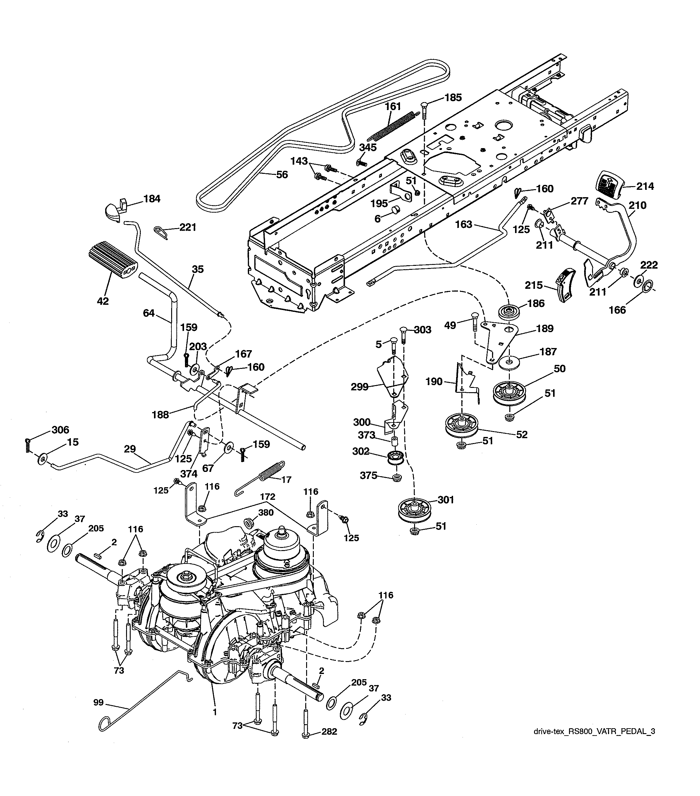 Poulan PB20A46-96042016701 drive diagram