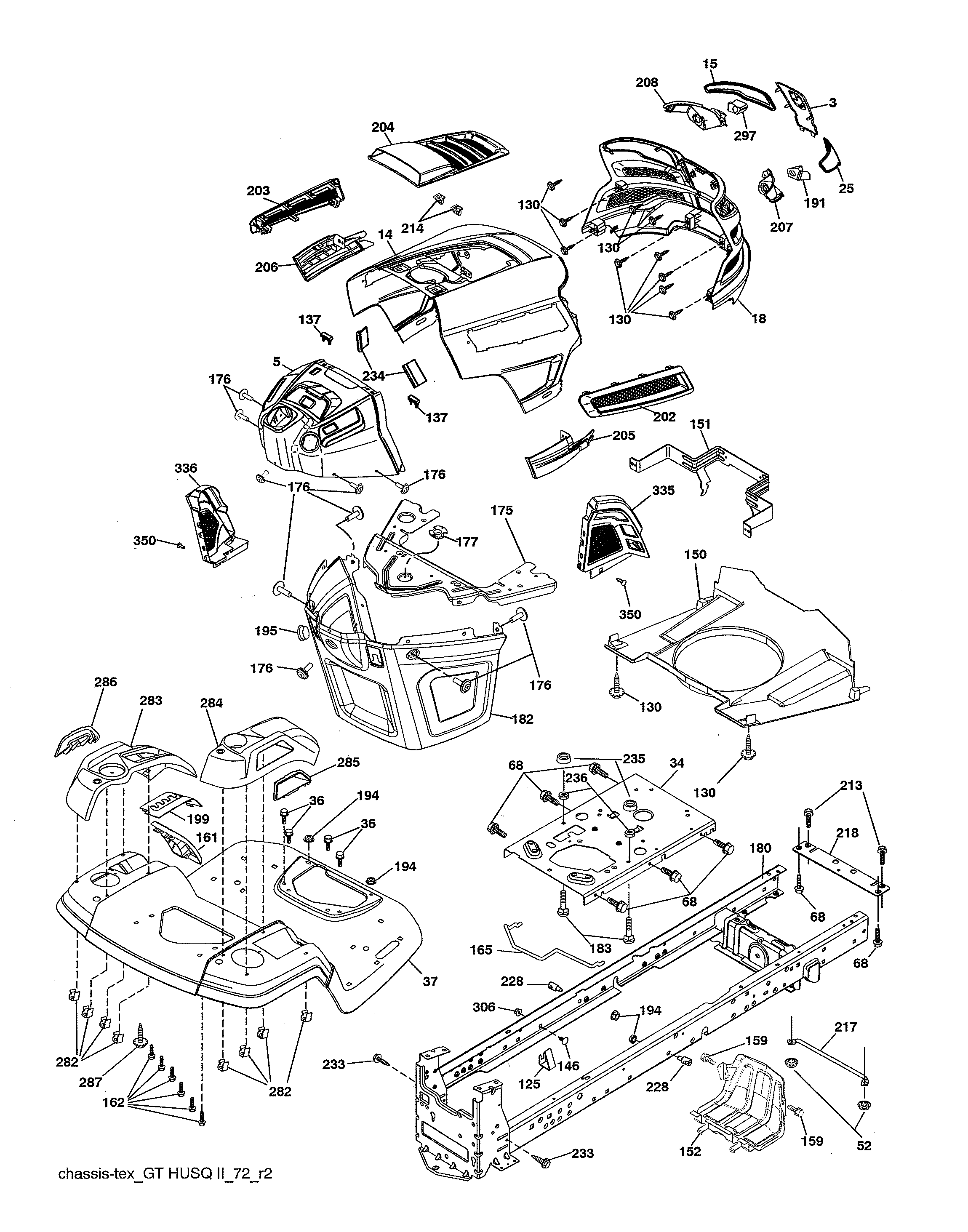 Husqvarna 917240443 chassis diagram