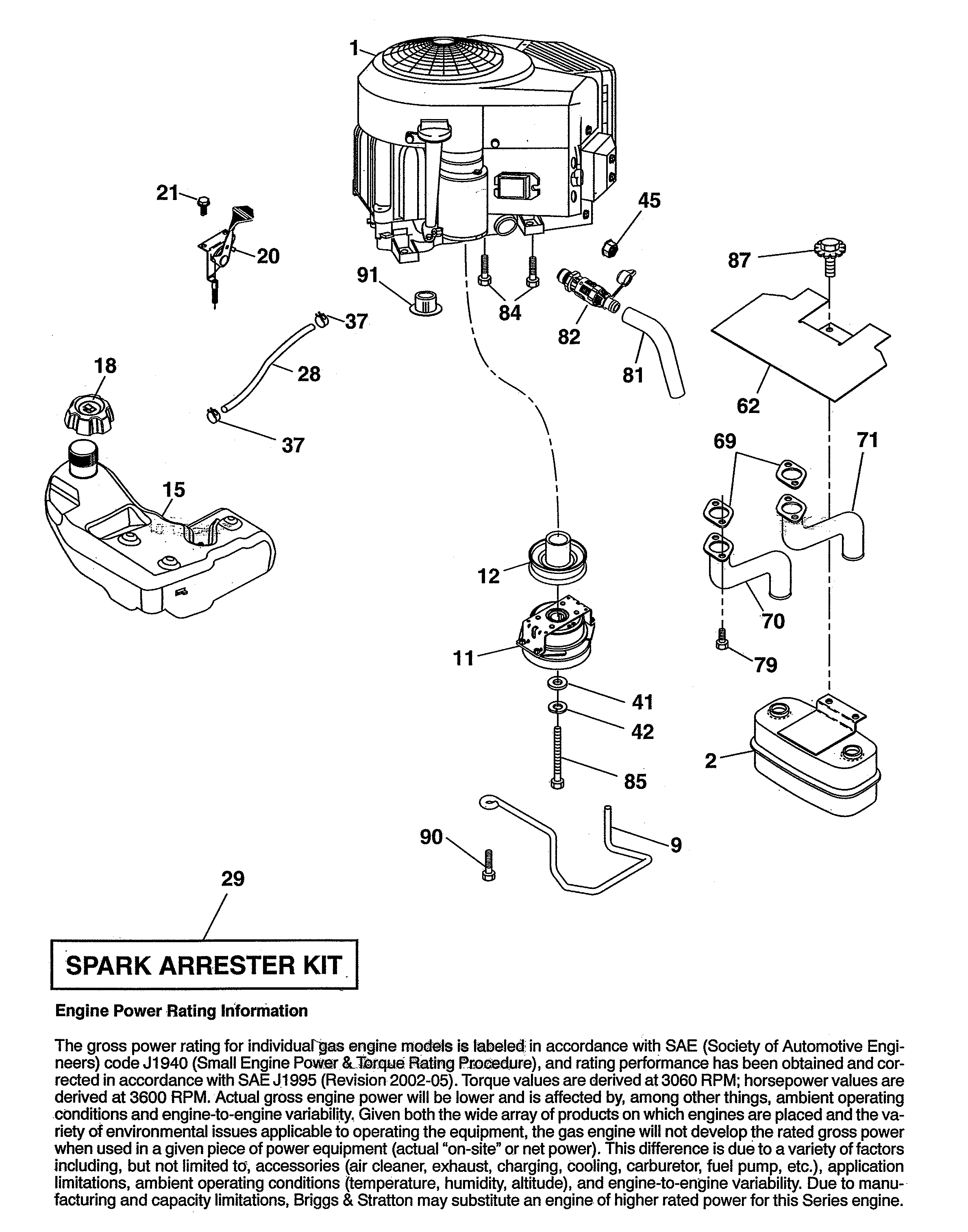 Husqvarna 917240443 engine diagram