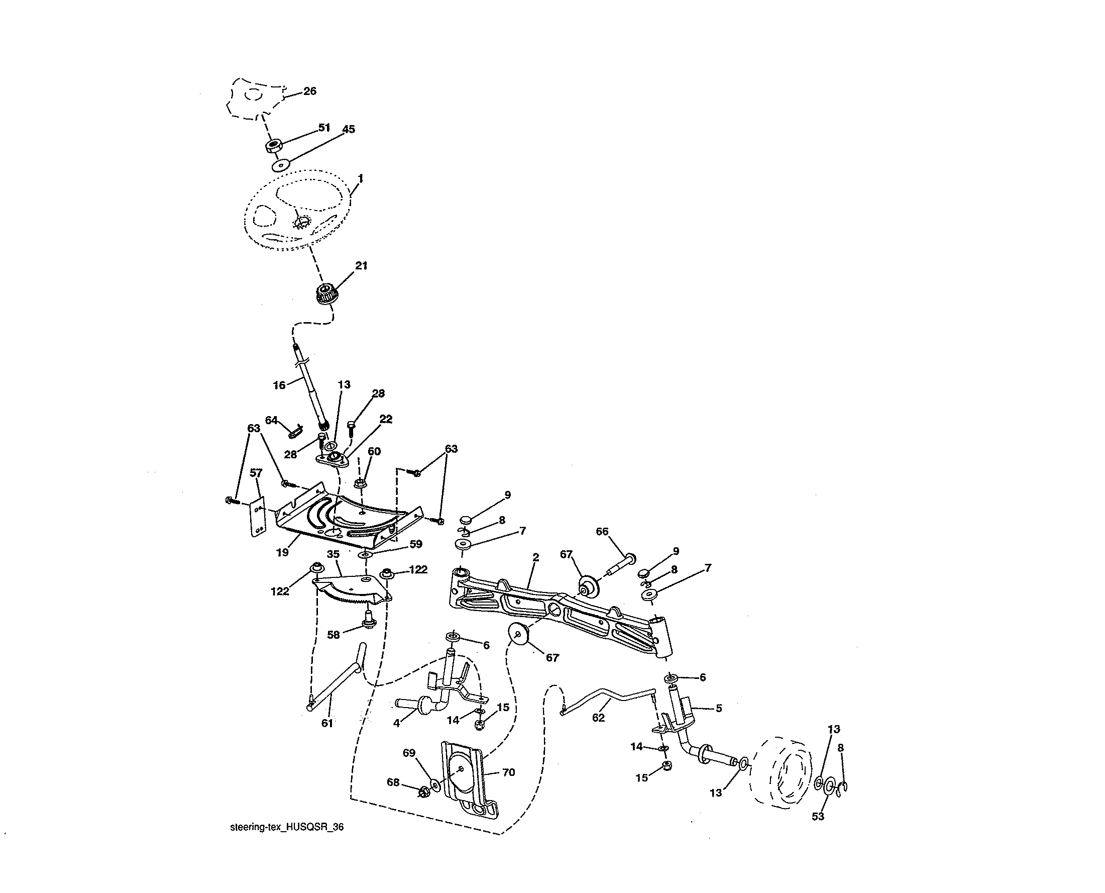 Husqvarna 917240443 steering diagram