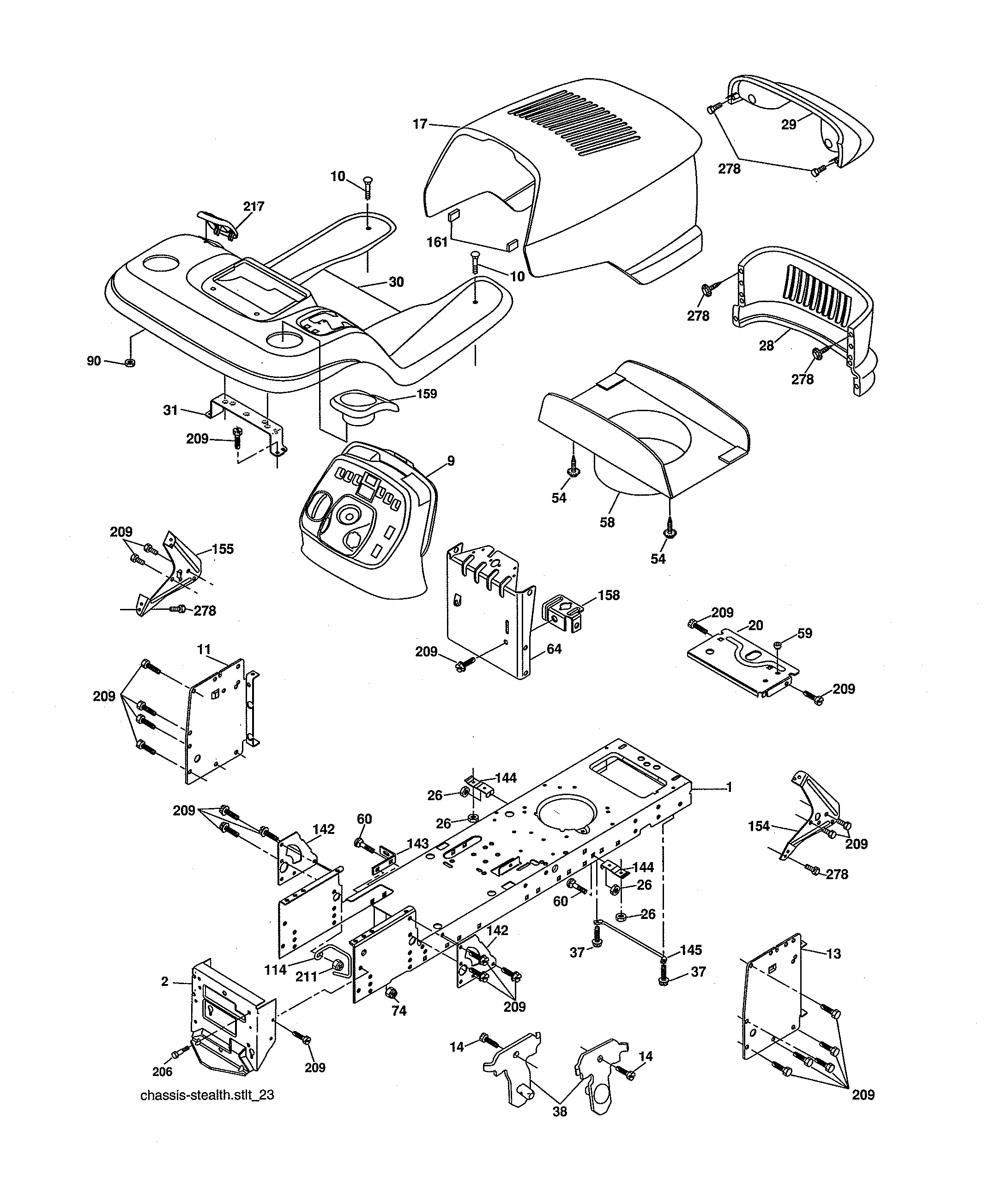 Craftsman 917275643 chassis & enclosures diagram
