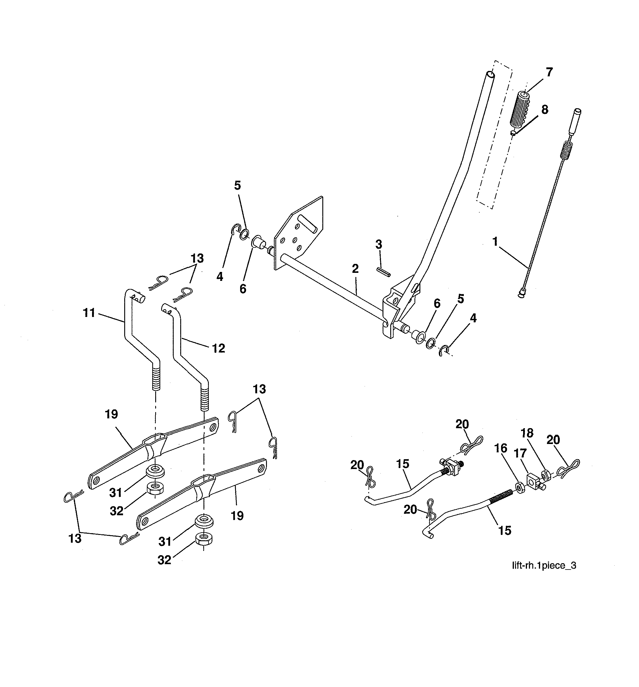 Craftsman 917275643 lift assembly diagram