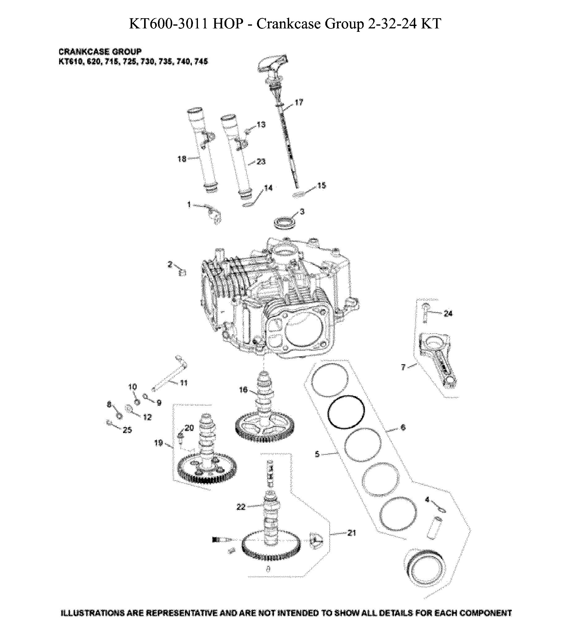 Husqvarna Z142-967924801-00 crankcase diagram
