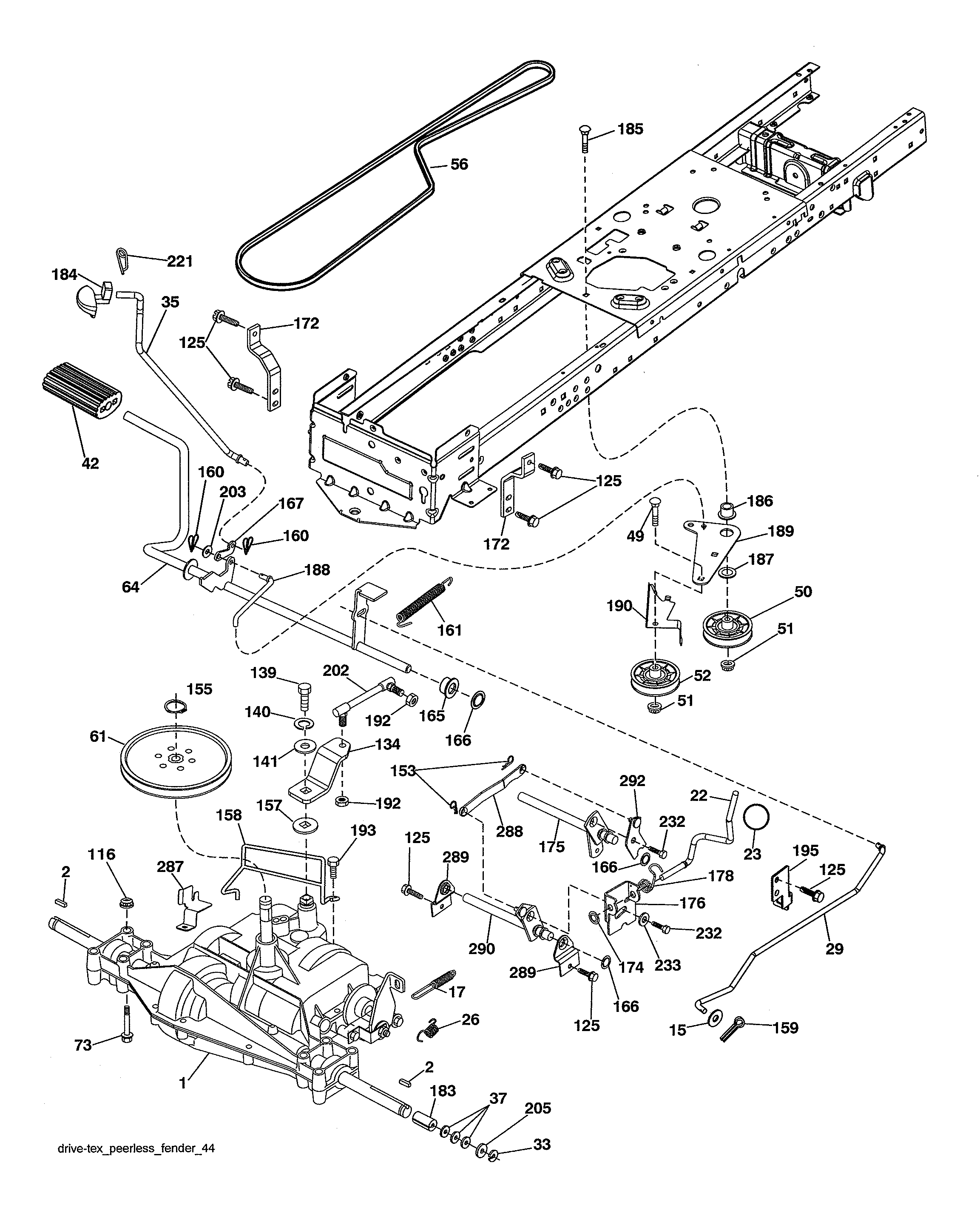 Husqvarna SRD17530-280022 drive diagram