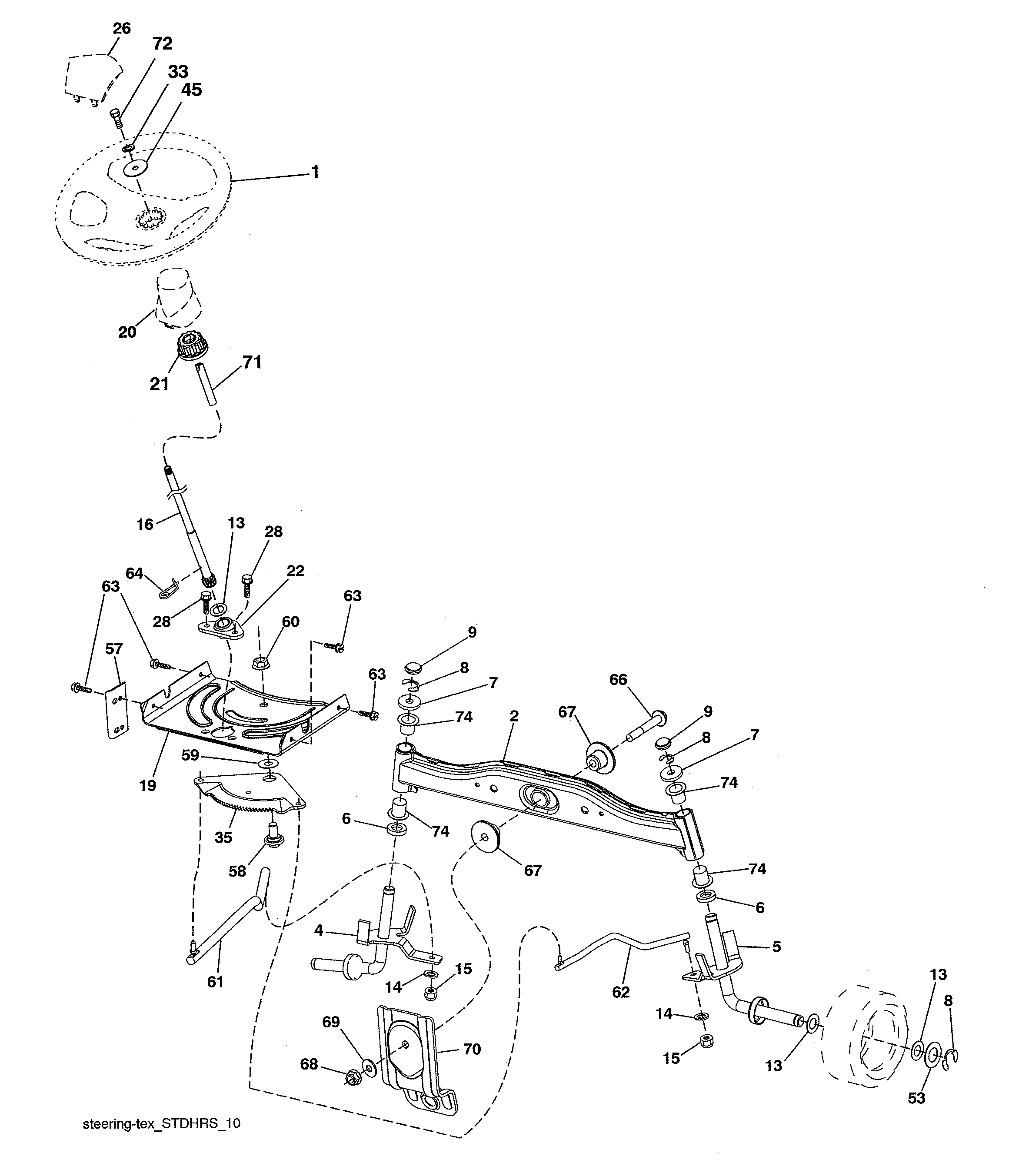 Husqvarna SRD17530-280022 steering diagram