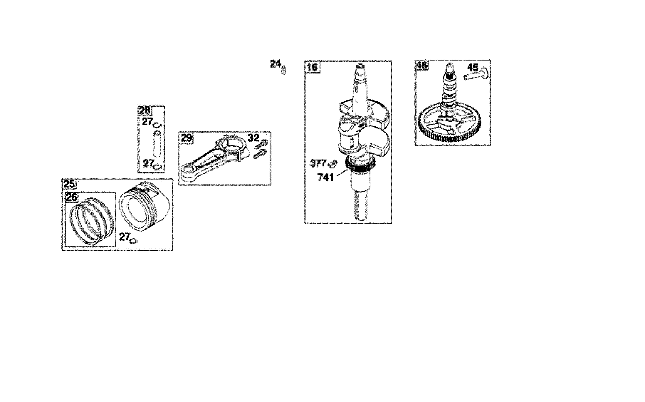 Craftsman 247273340 crankshaft/piston assembly diagram