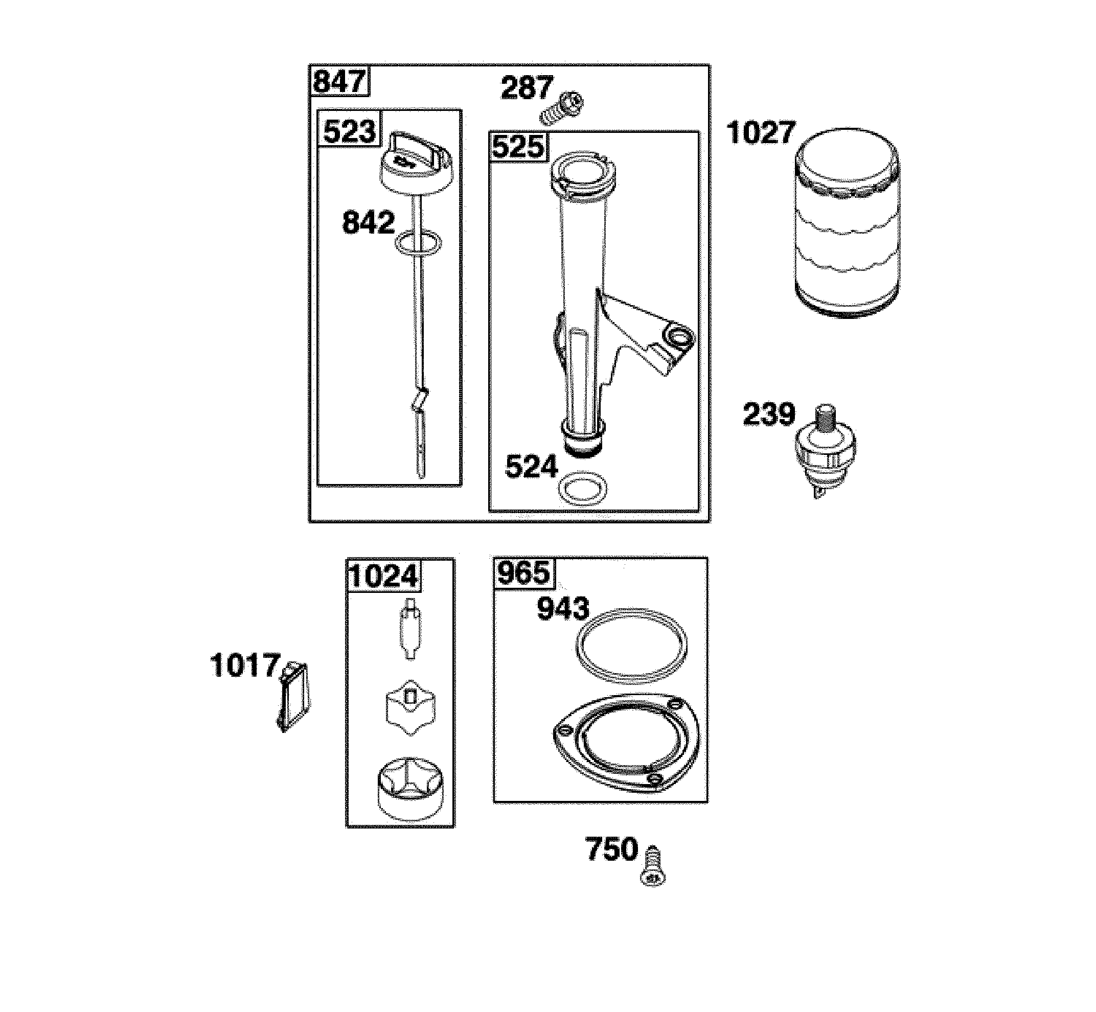 Craftsman 247273340 dipstick tube/oil filter diagram