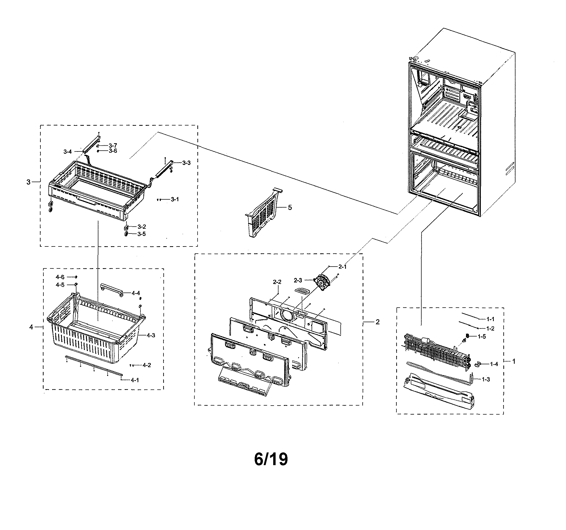 Samsung RF28R7351SR/AA-00 freezer diagram