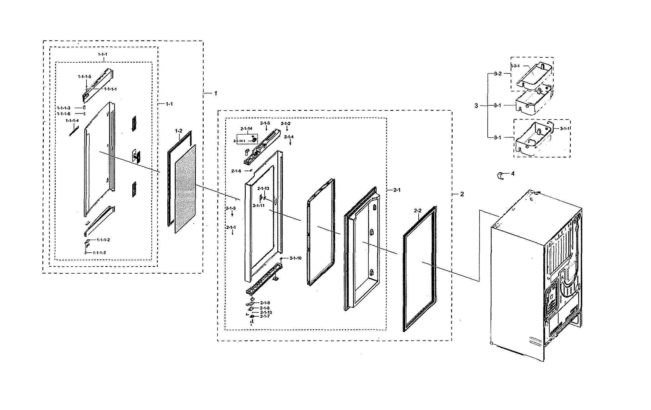 Samsung RF28R7351SR/AA-00 right refrigerator door diagram
