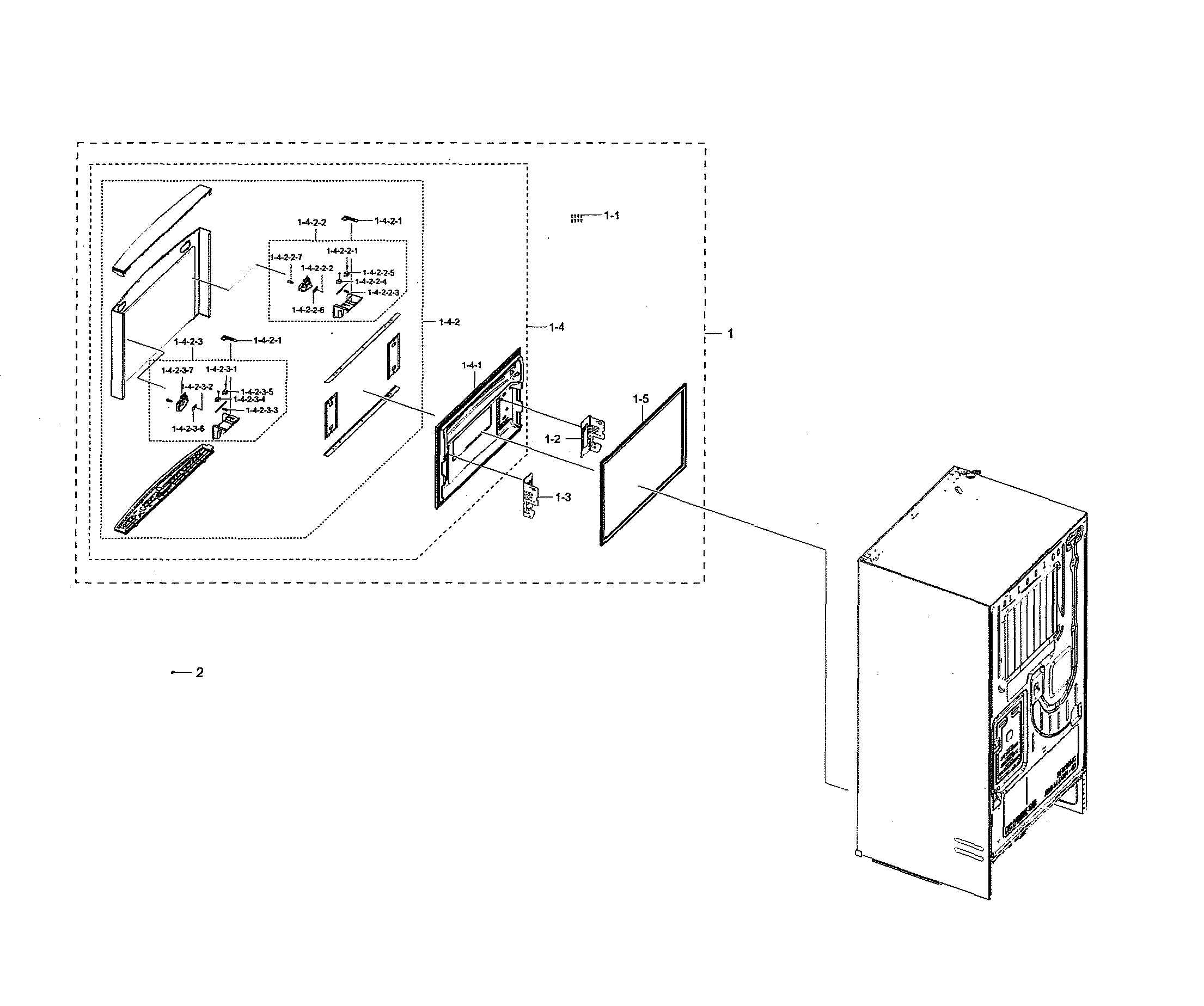 Samsung RF28R7351SR/AA-00 freezer door diagram