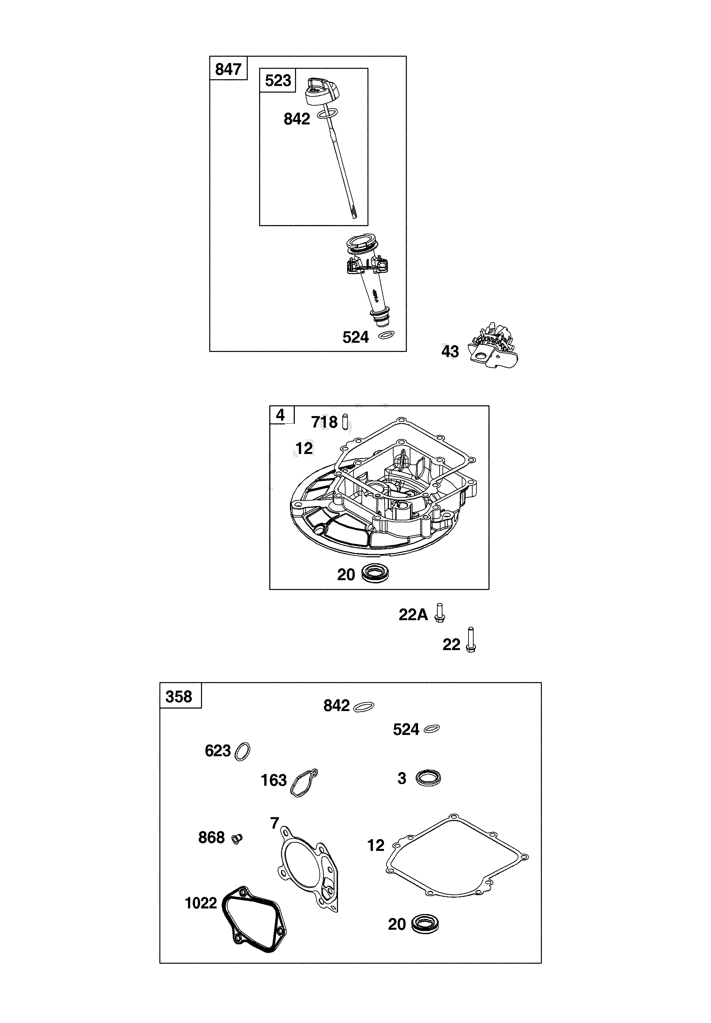 Craftsman CMXGMAM1125499 crankcase cover/sump/lubrication diagram