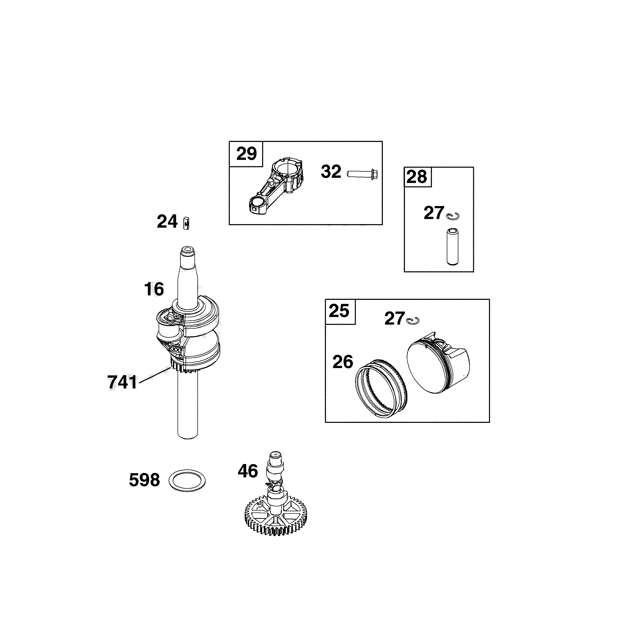 Craftsman CMXGMAM1125499 crankshaft diagram
