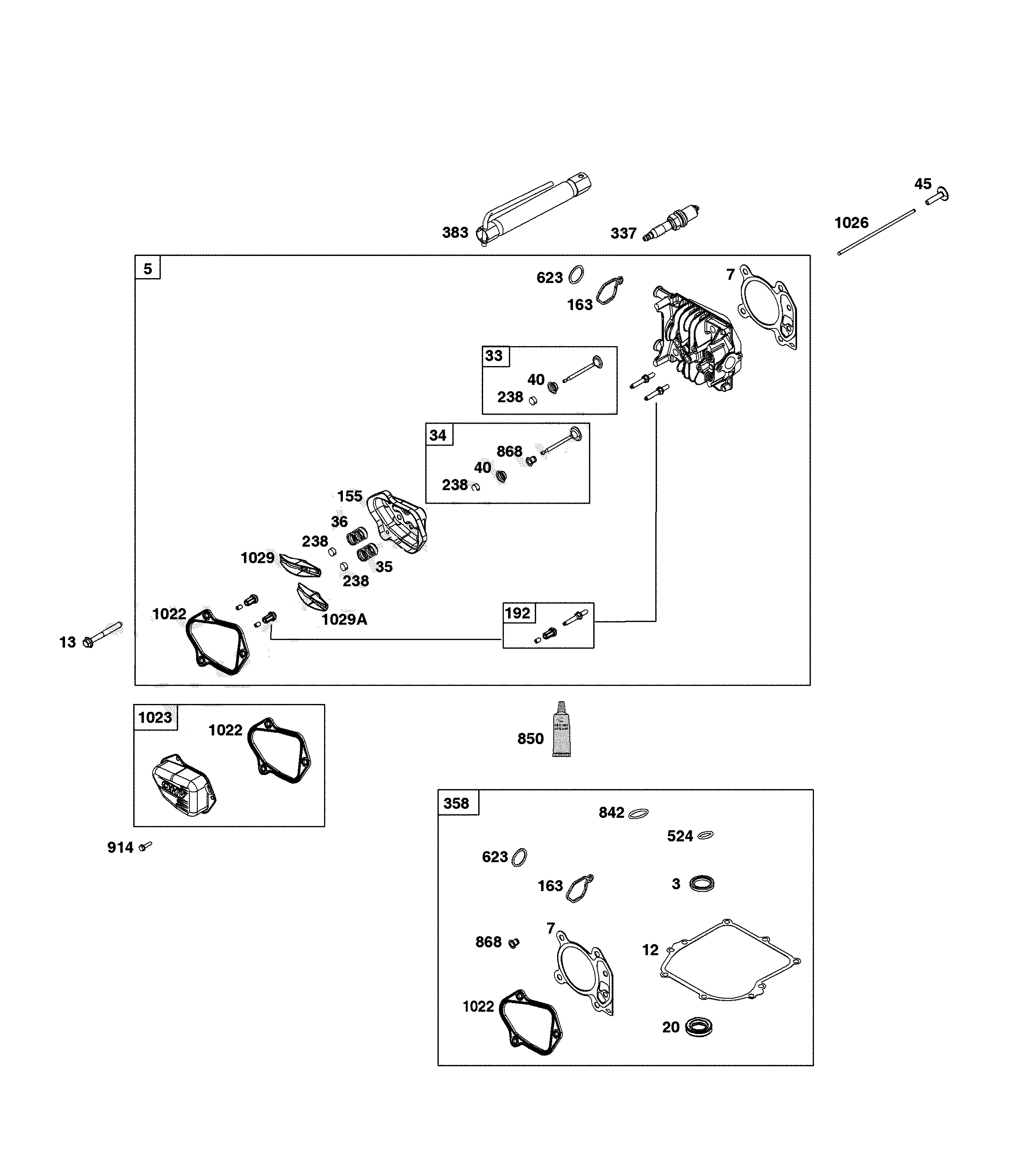 Craftsman CMXGMAM1125499 cylinder head diagram