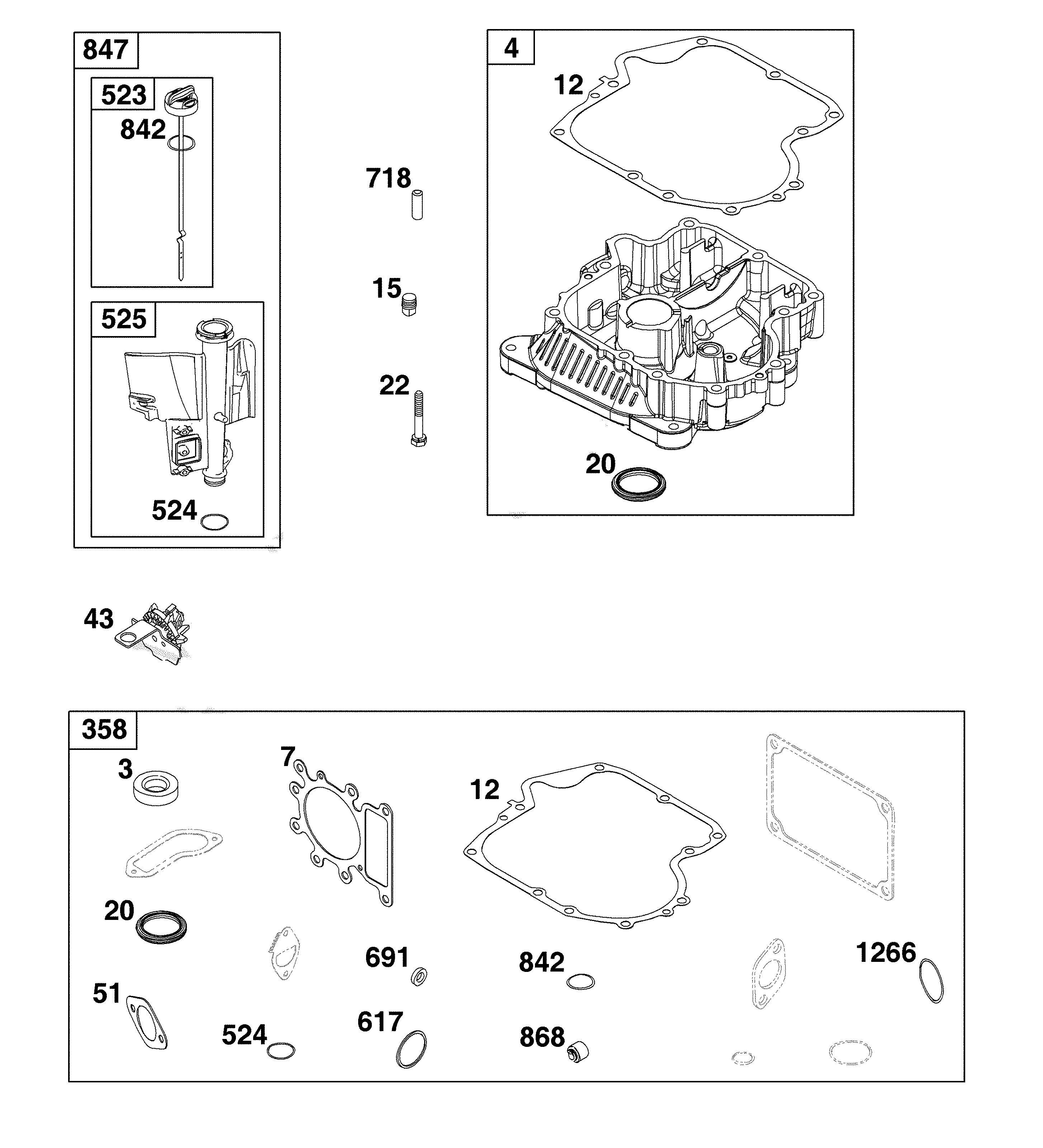 Craftsman CMXGRAM1130036 crankcase cover/sump/lubrication diagram