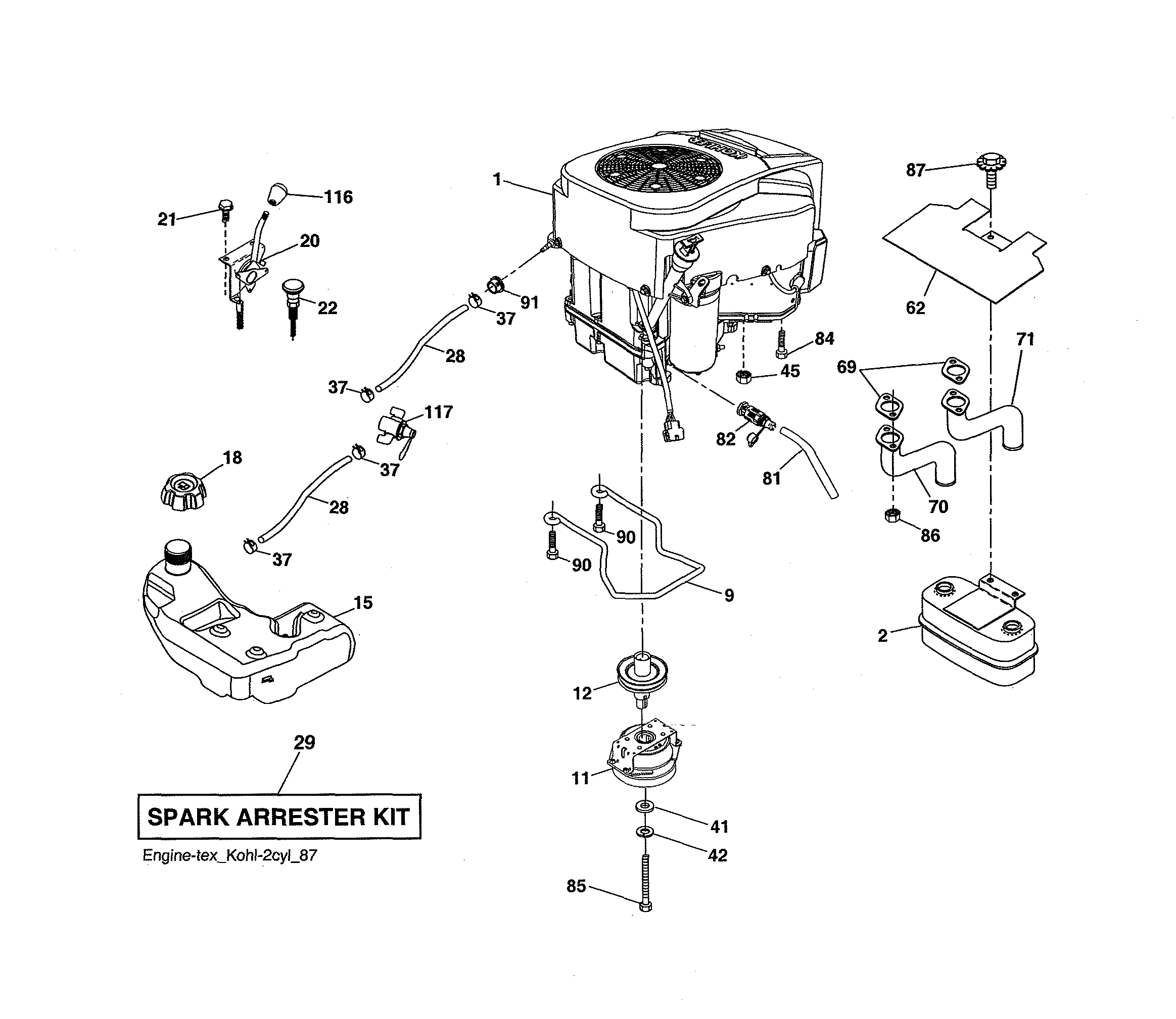 Craftsman 96042022000 engine diagram