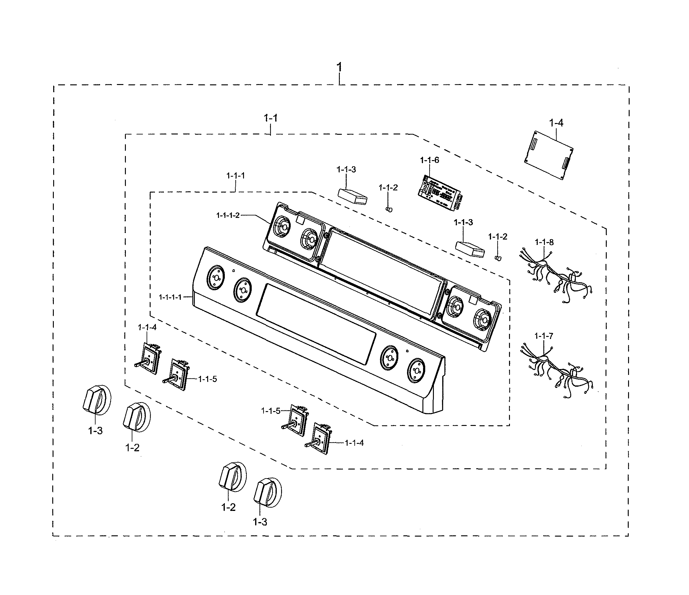 Samsung NE58R9431SG/AA-00 control box assembly diagram