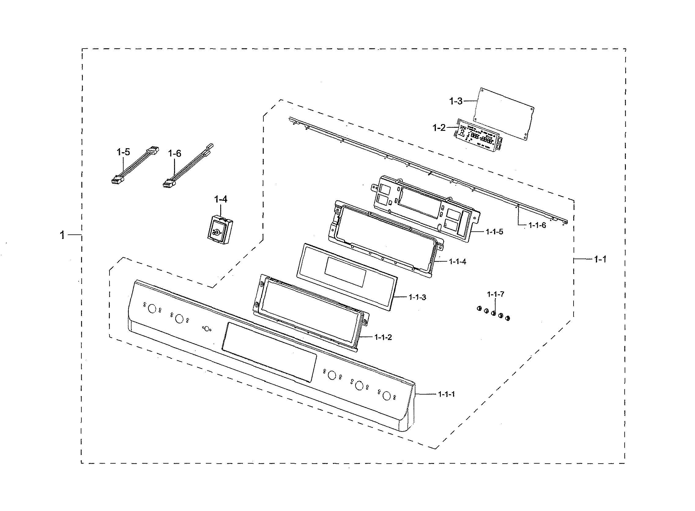 Samsung NX58R9421SS/AA-00 control box assembly diagram