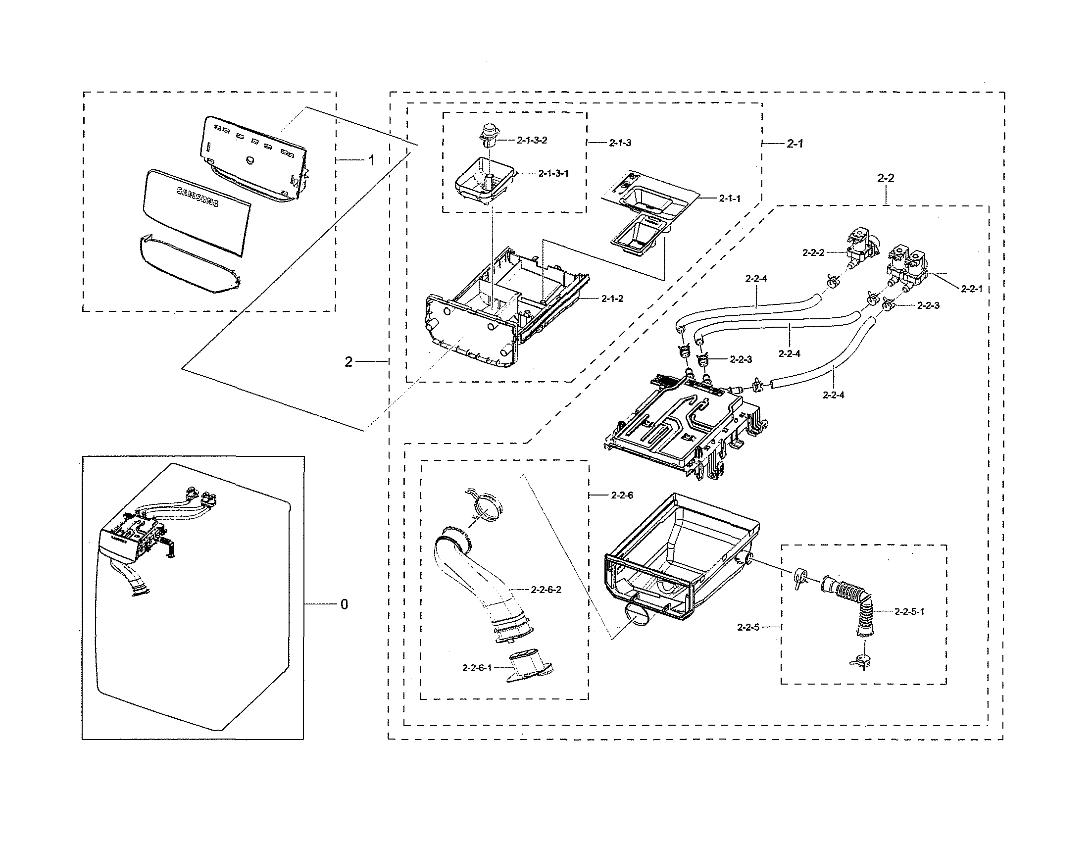 Samsung WF45R6100AW/US-00 drawer diagram