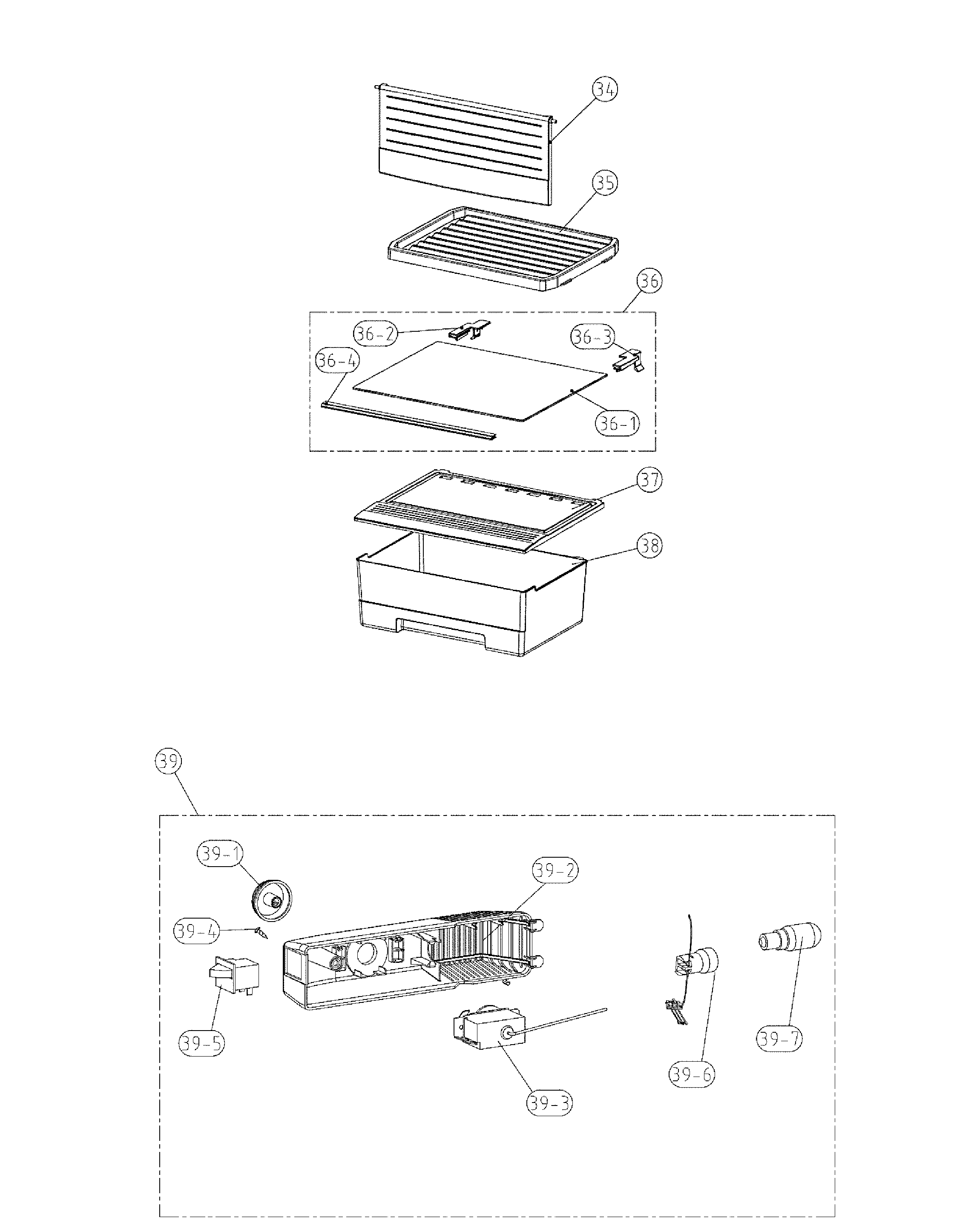Kenmore 11199091810 inner parts/control box diagram