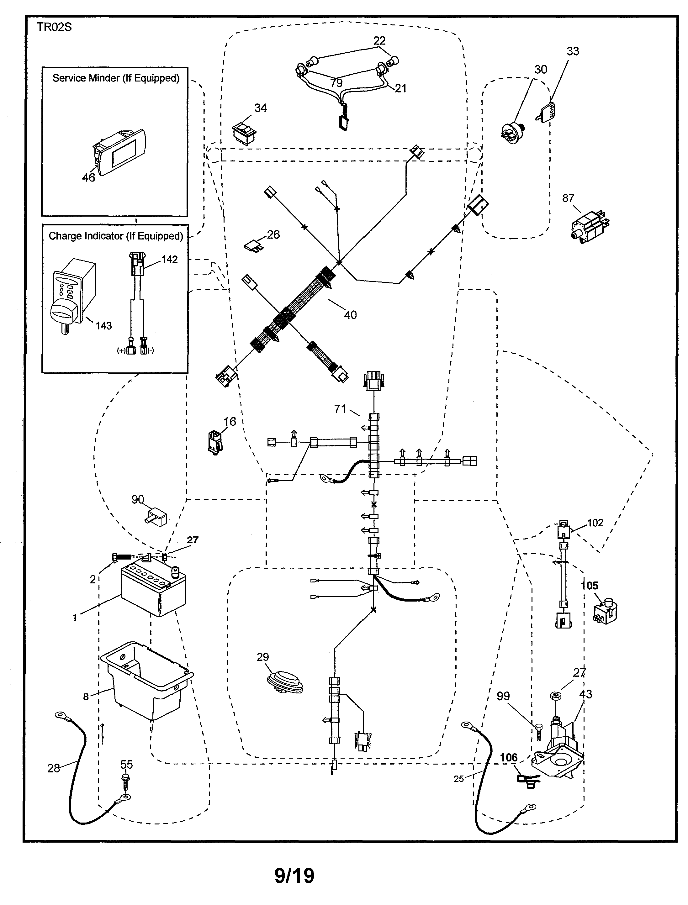 Jonsered YT46-96043019700 electrical diagram