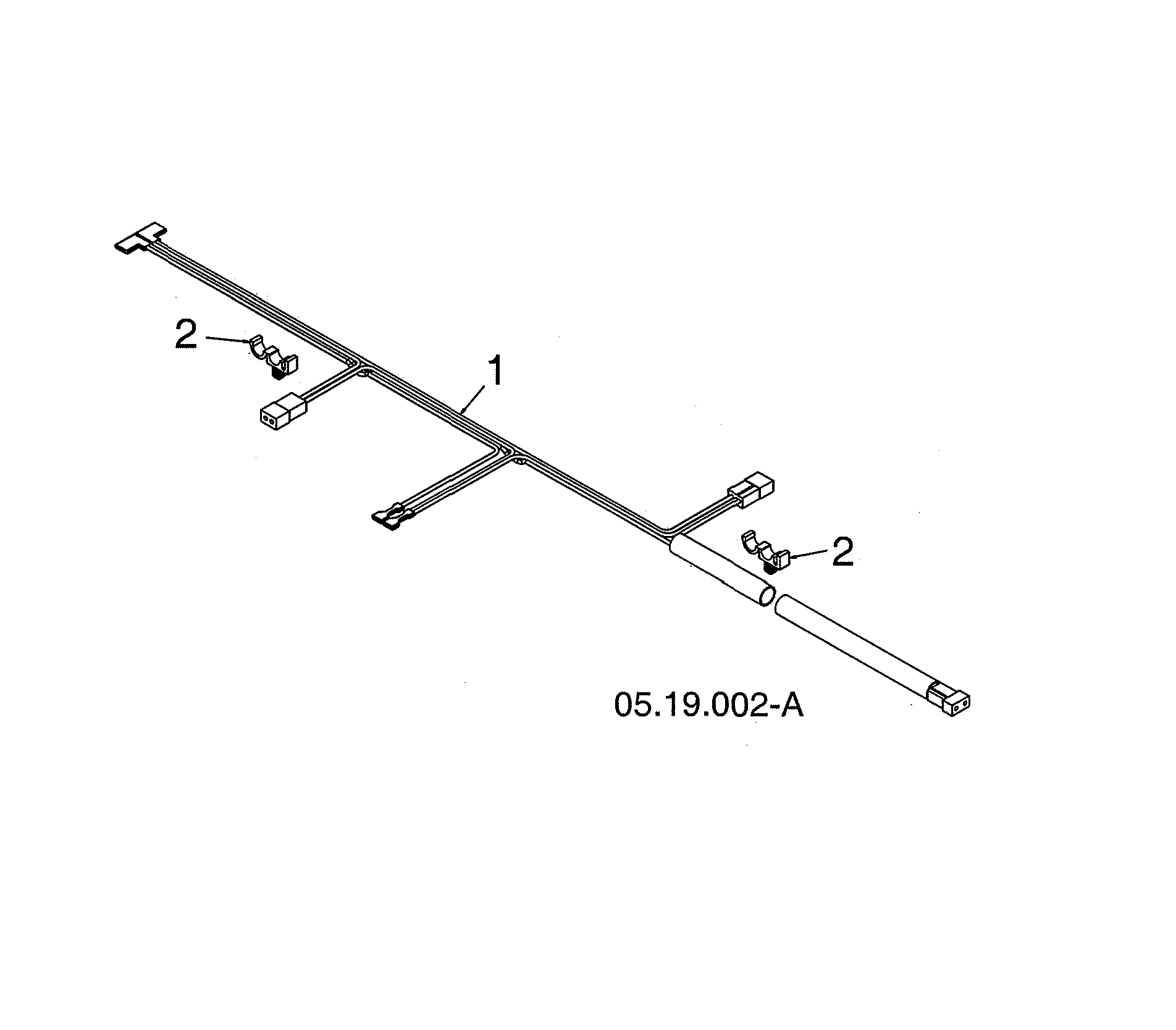 Husqvarna 96193012204 wire harness lights & grips diagram
