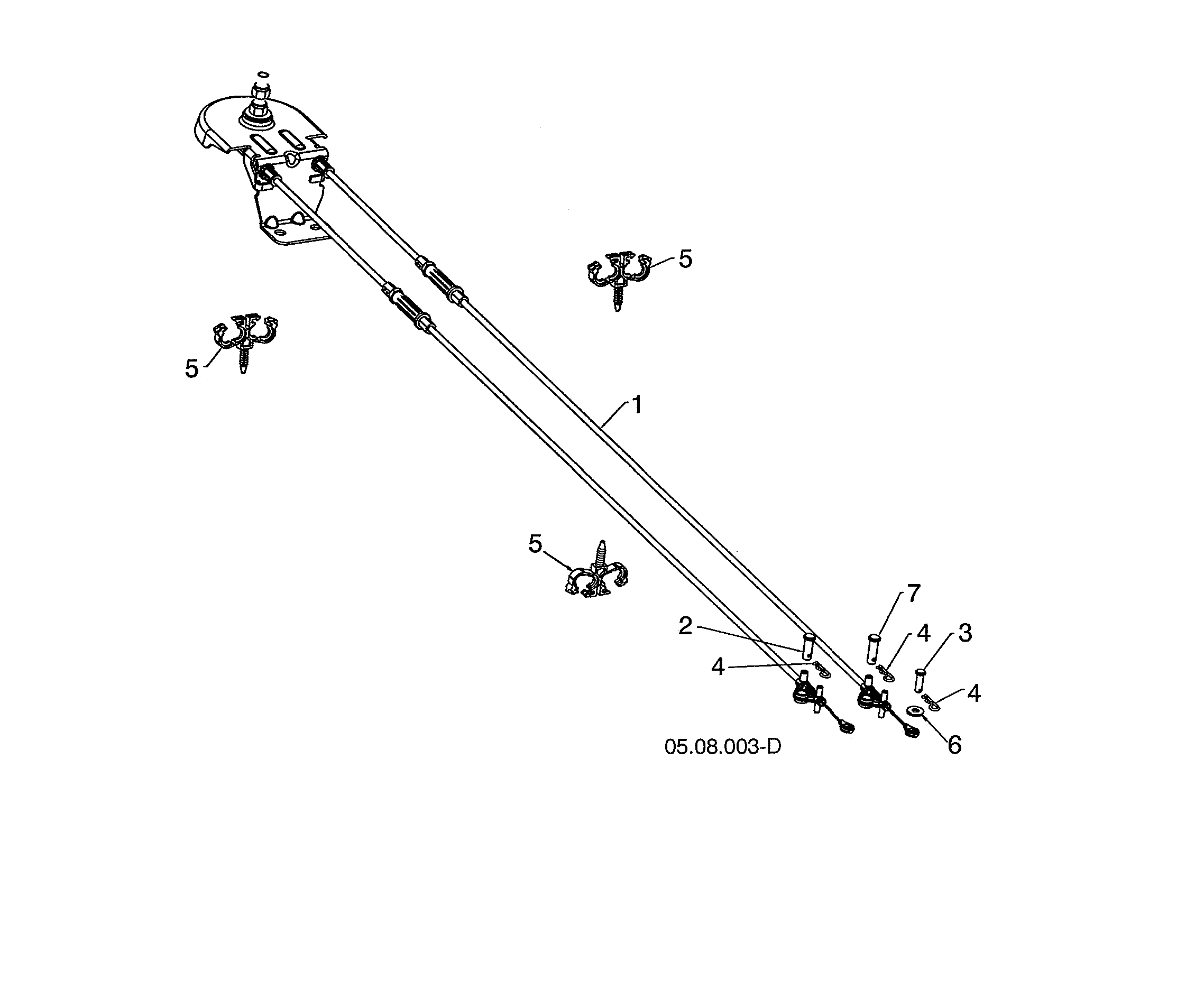 Husqvarna 96193012204 cable rotator diagram