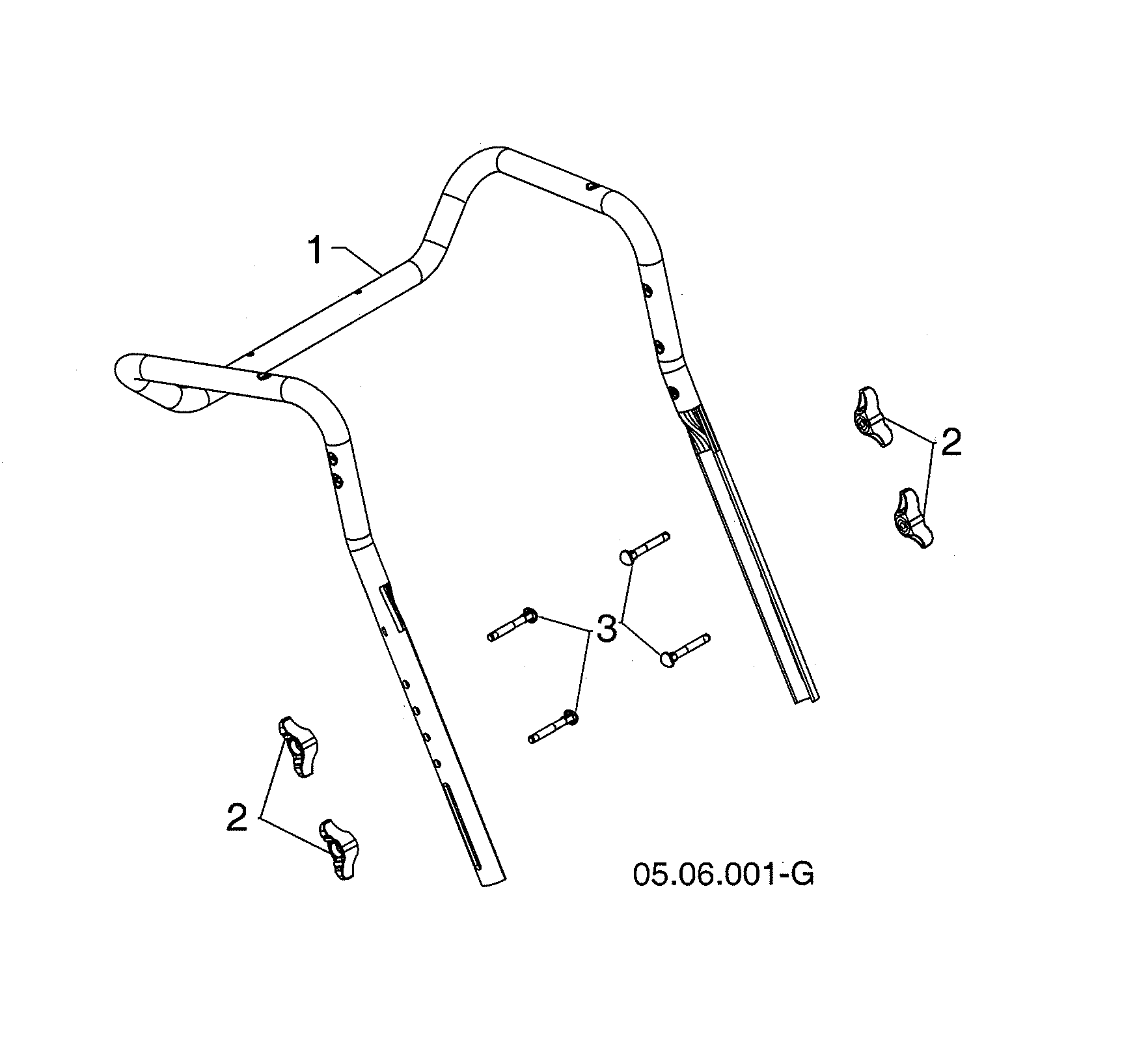 Husqvarna 96193012204 upper handle diagram