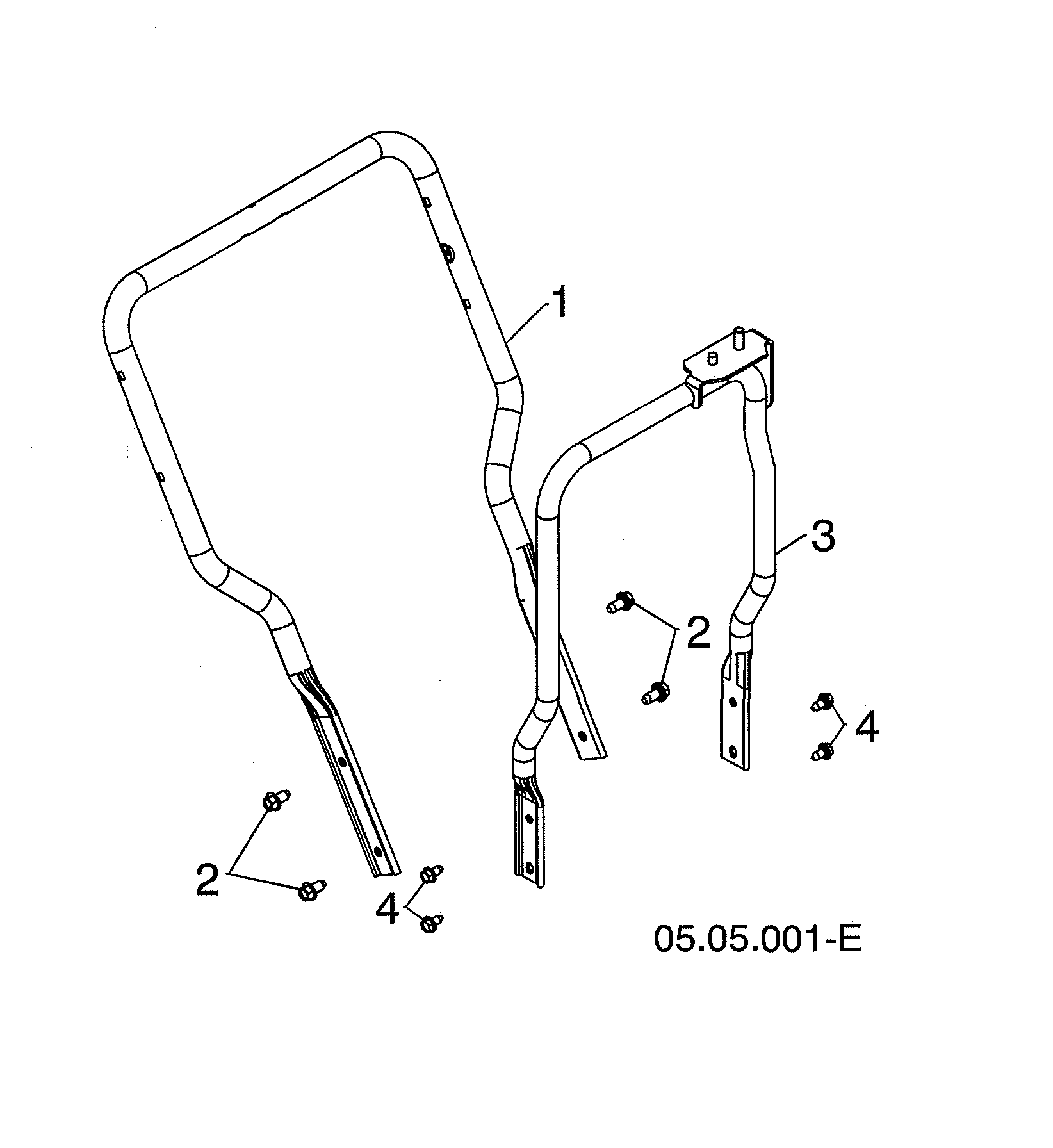 Husqvarna 96193012204 lower handle diagram