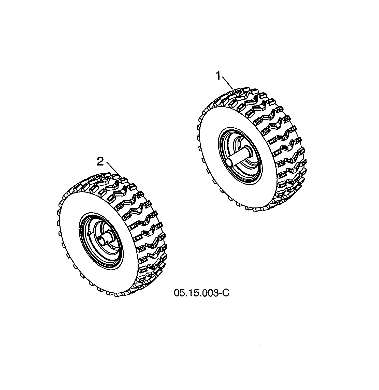 Husqvarna 96193012204 wheels diagram