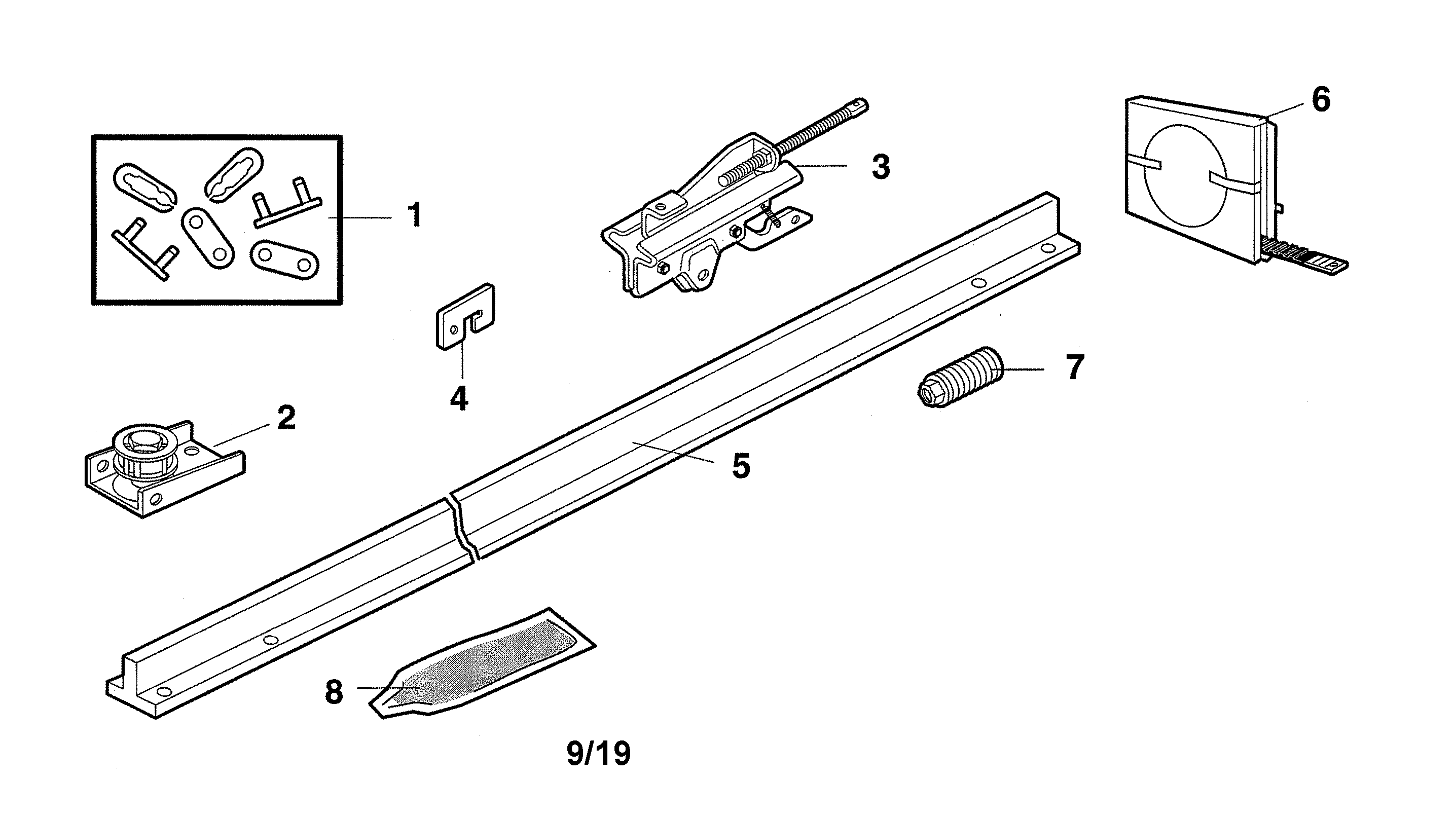 Chamberlain 3280 rail assembly diagram