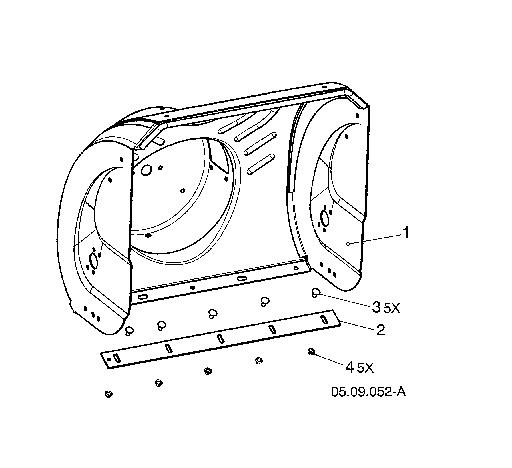 Husqvarna 96193010106 auger housing diagram
