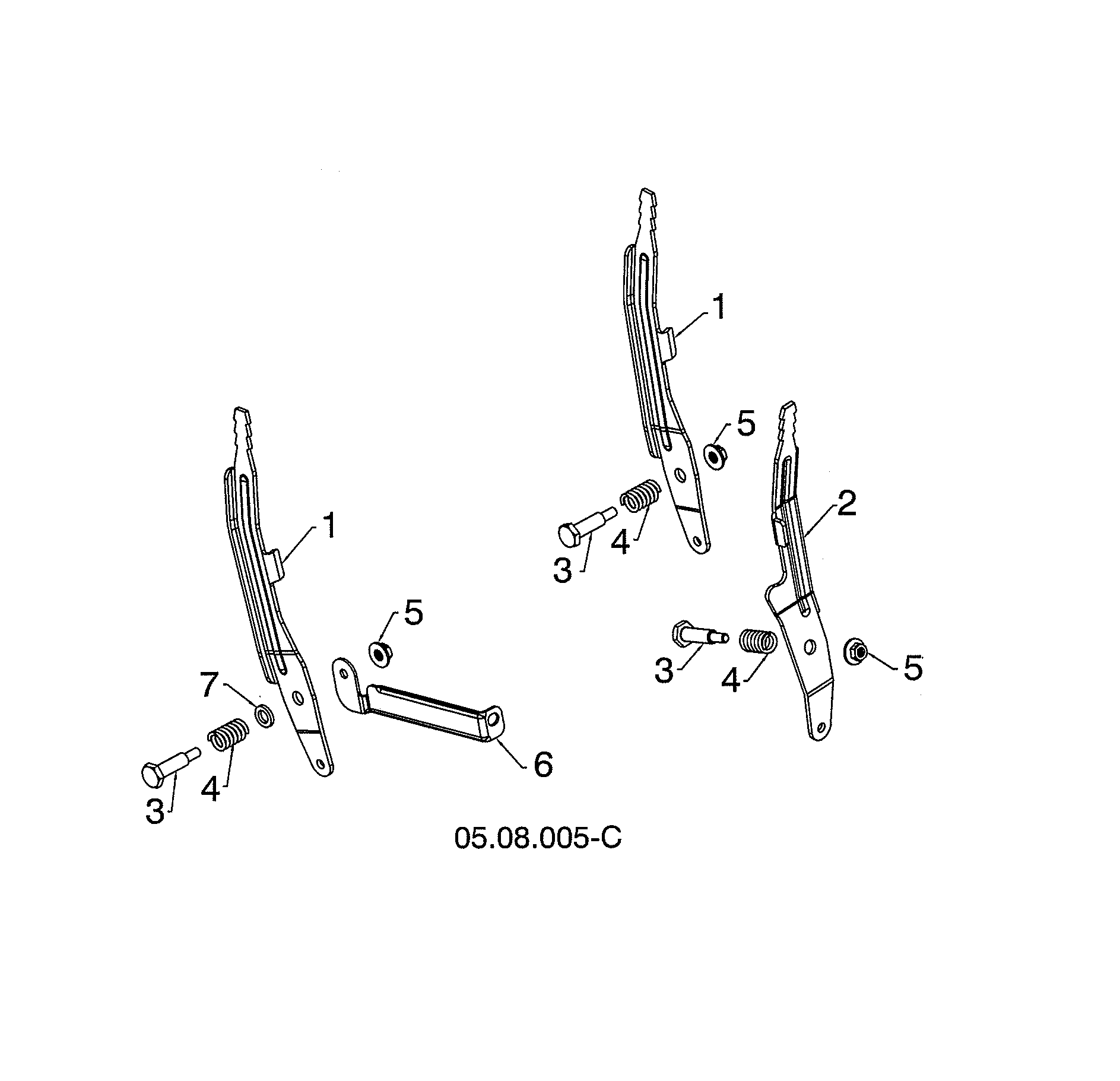 Husqvarna 96193010106 lever control speed/deflector diagram
