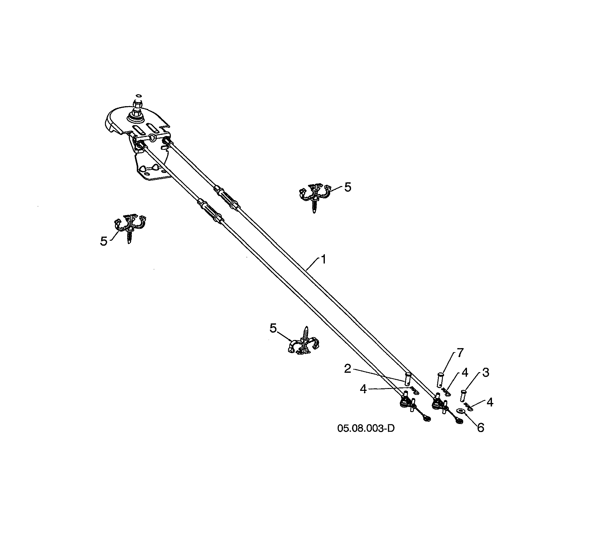 Husqvarna 96193010106 cable rotator diagram