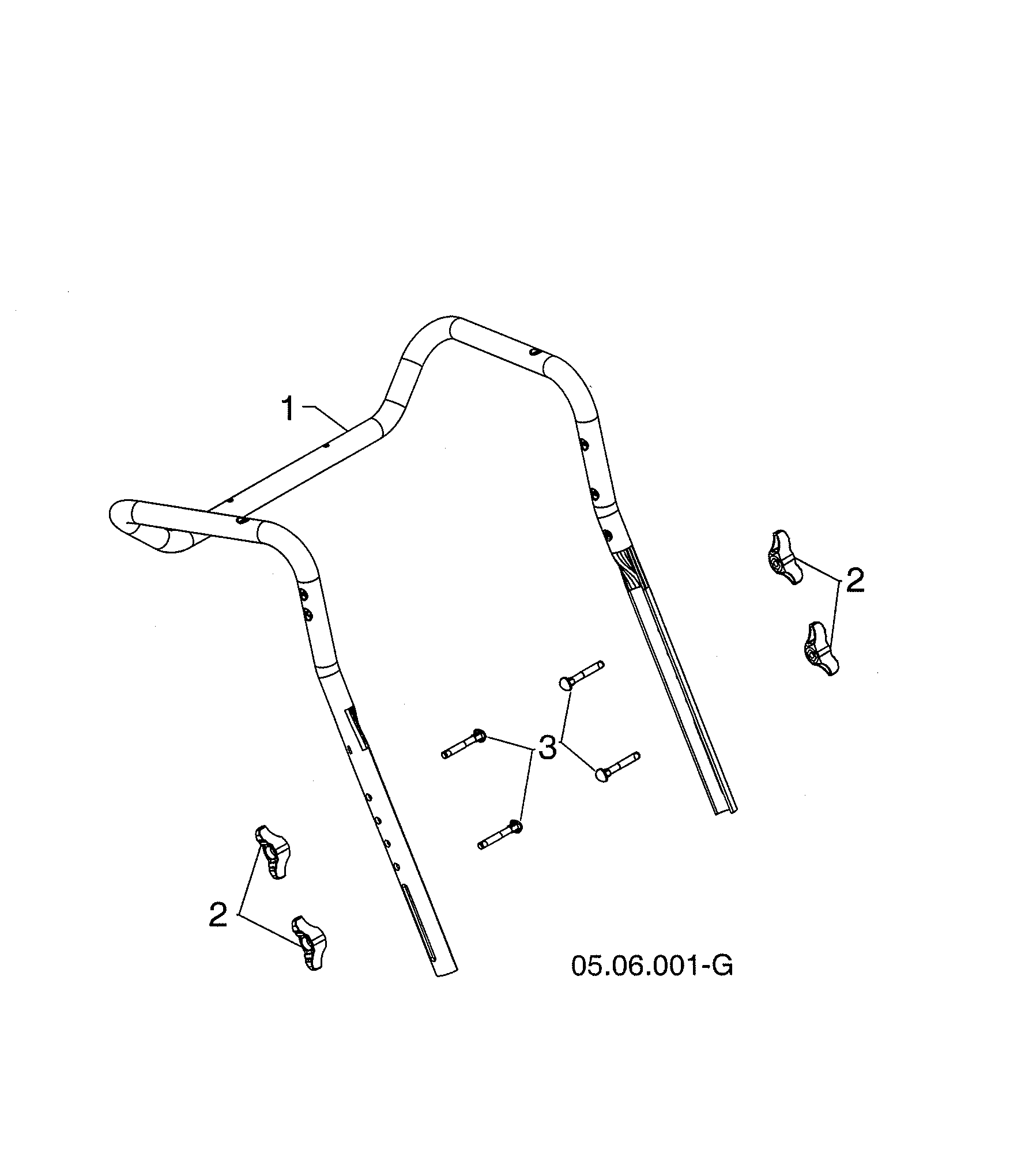 Husqvarna 96193010106 upper handle diagram