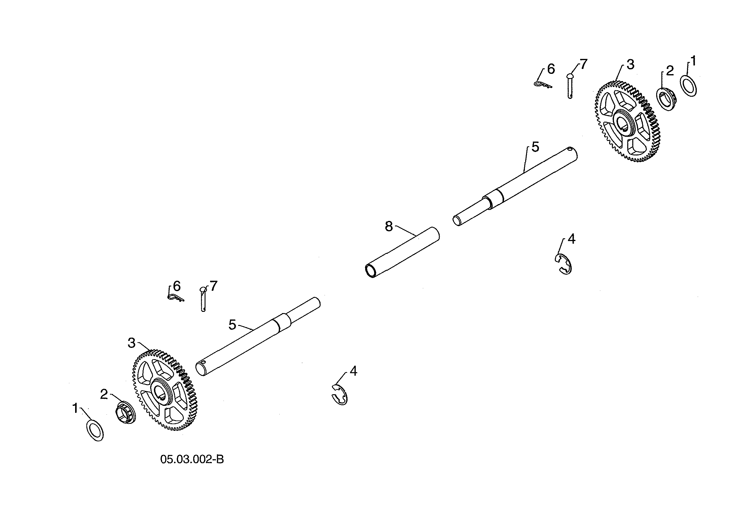 Husqvarna 96193010106 axle/gears diagram