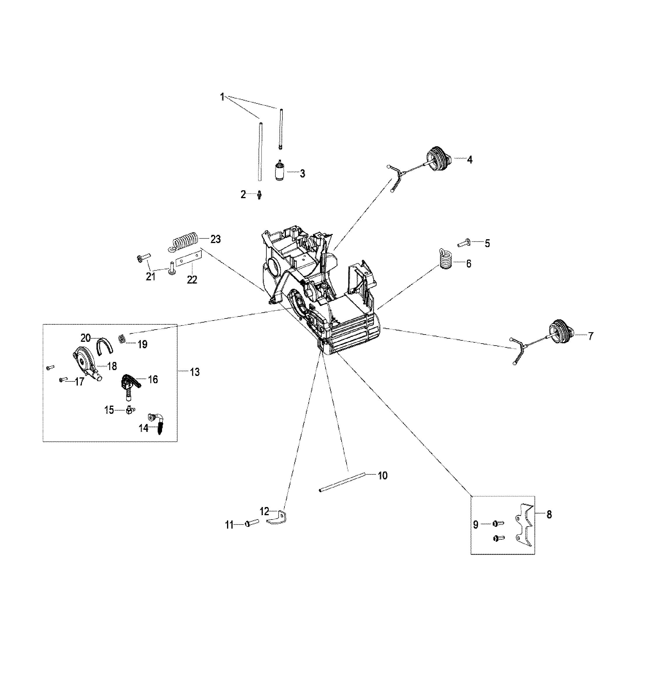 Poulan 967061501 housing diagram