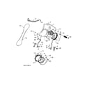 Husqvarna ST151-96183000405 upper handle/chute base/cable diagram